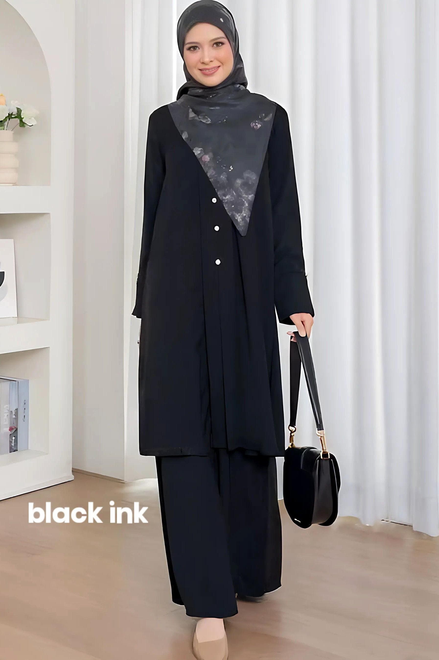 Minimalist Tunic Skirt Set: Medina Polyester Kebaya Style Outfit - image 4
