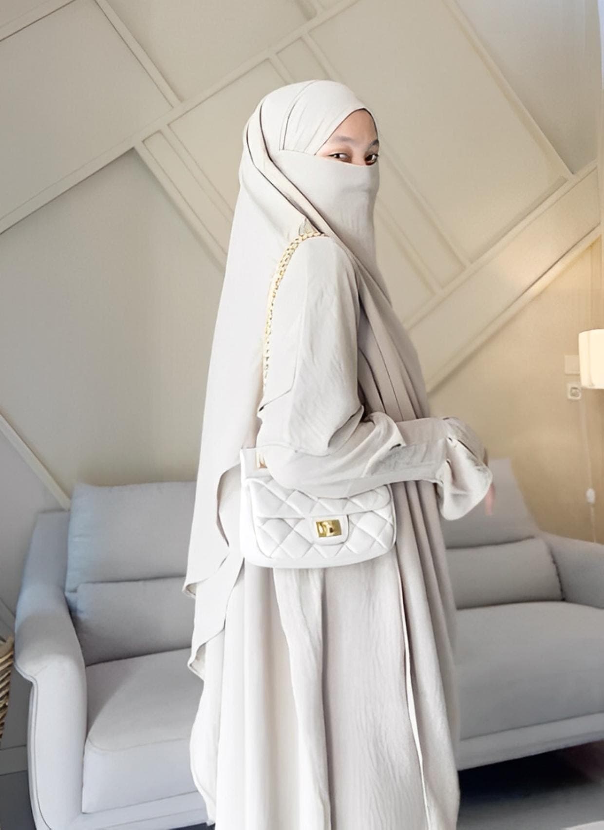 Modest Abaya French Khimar Set: Crinkle Airflow Islamic Dress - image 5
