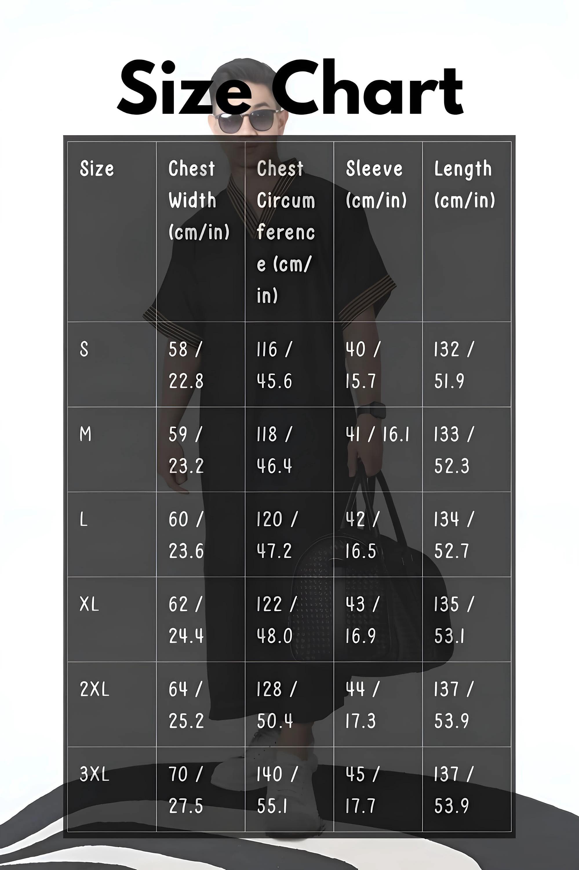 Men's Cotton Jubbah | Lurik Trim Islamic Robe - image 3