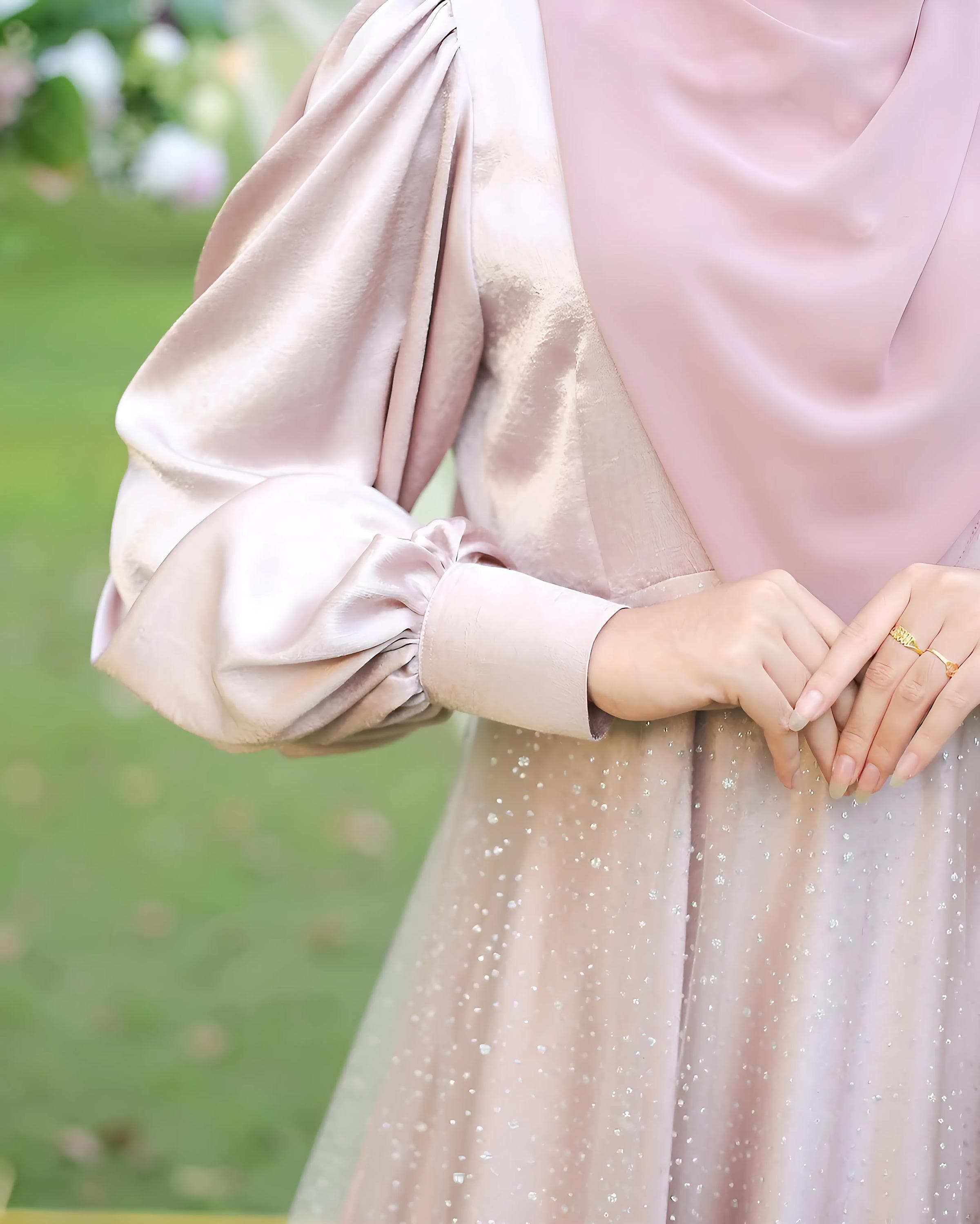 Eid Abaya Dress: Tulle Gown with Hijab Scarf, Islamic Modest Fashion - image 4