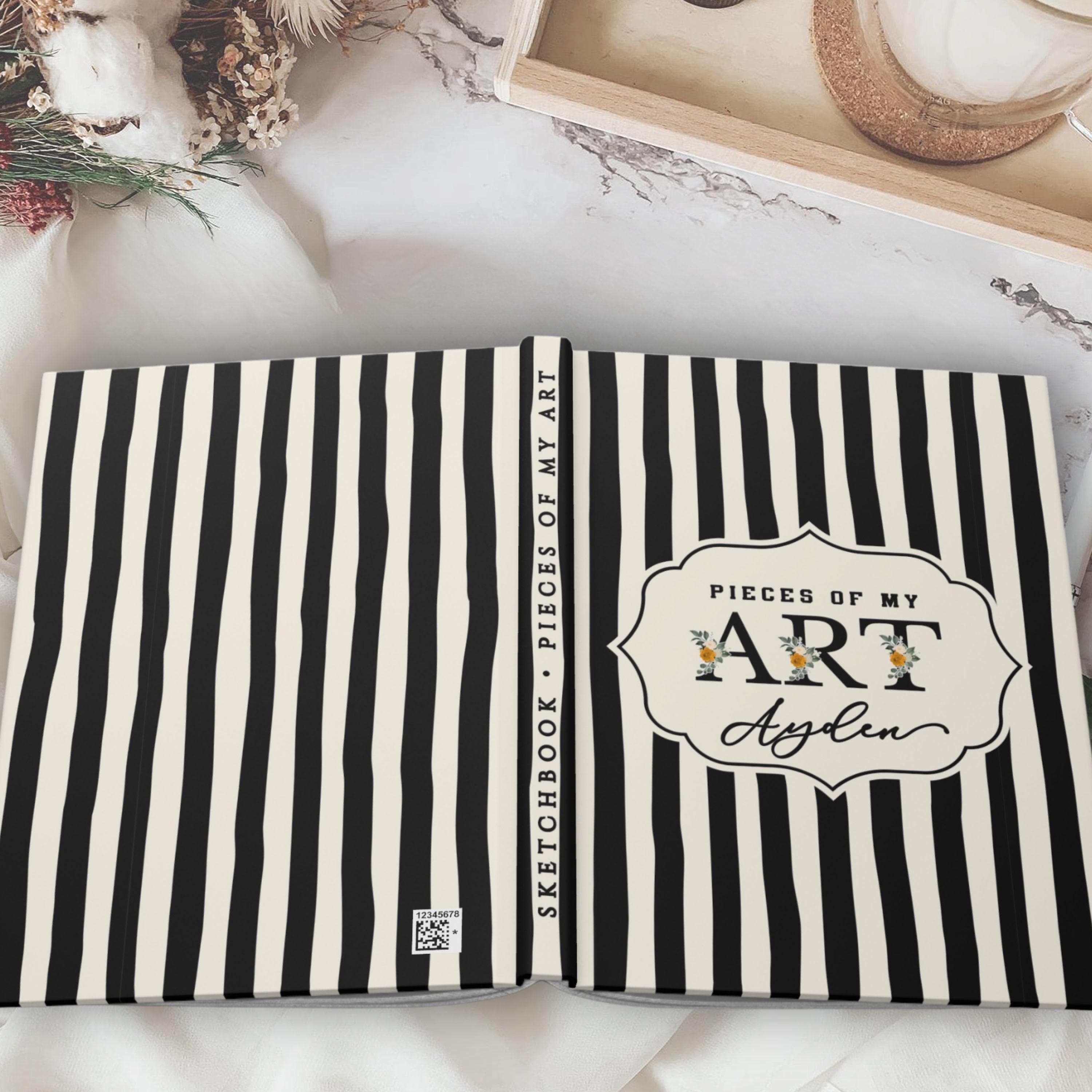 Personalized Sketchbook for Artists, Custom Art Journal, Blank Page Drawing Book, Artist Gift, Personalized Sketch Book for Women & Teens - image 5