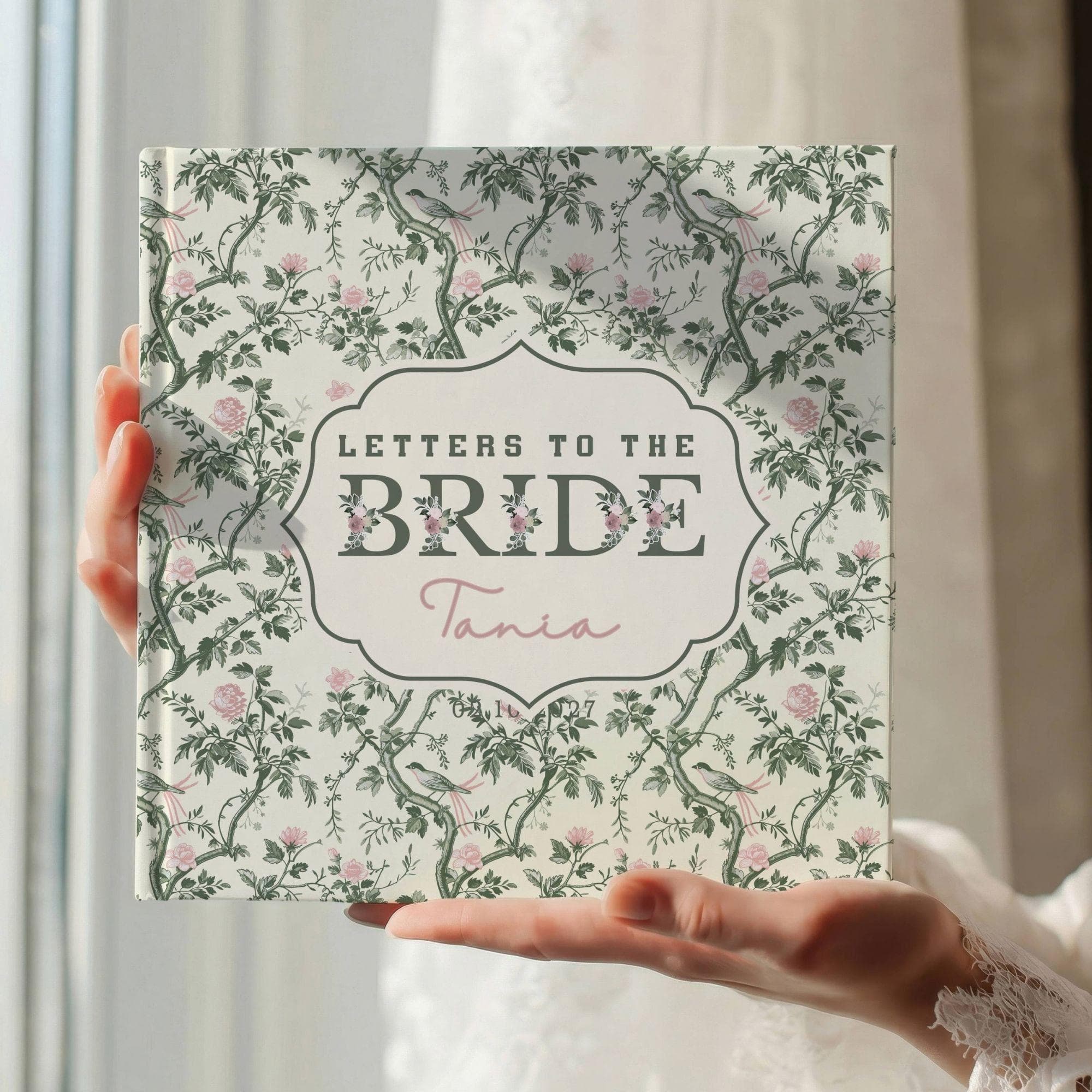 Letters to the Bride Guest Book, Personalized Bridal Shower Guestbook, Wedding Advice Book, Bride Keepsake, Toile Bride Gift - image 4