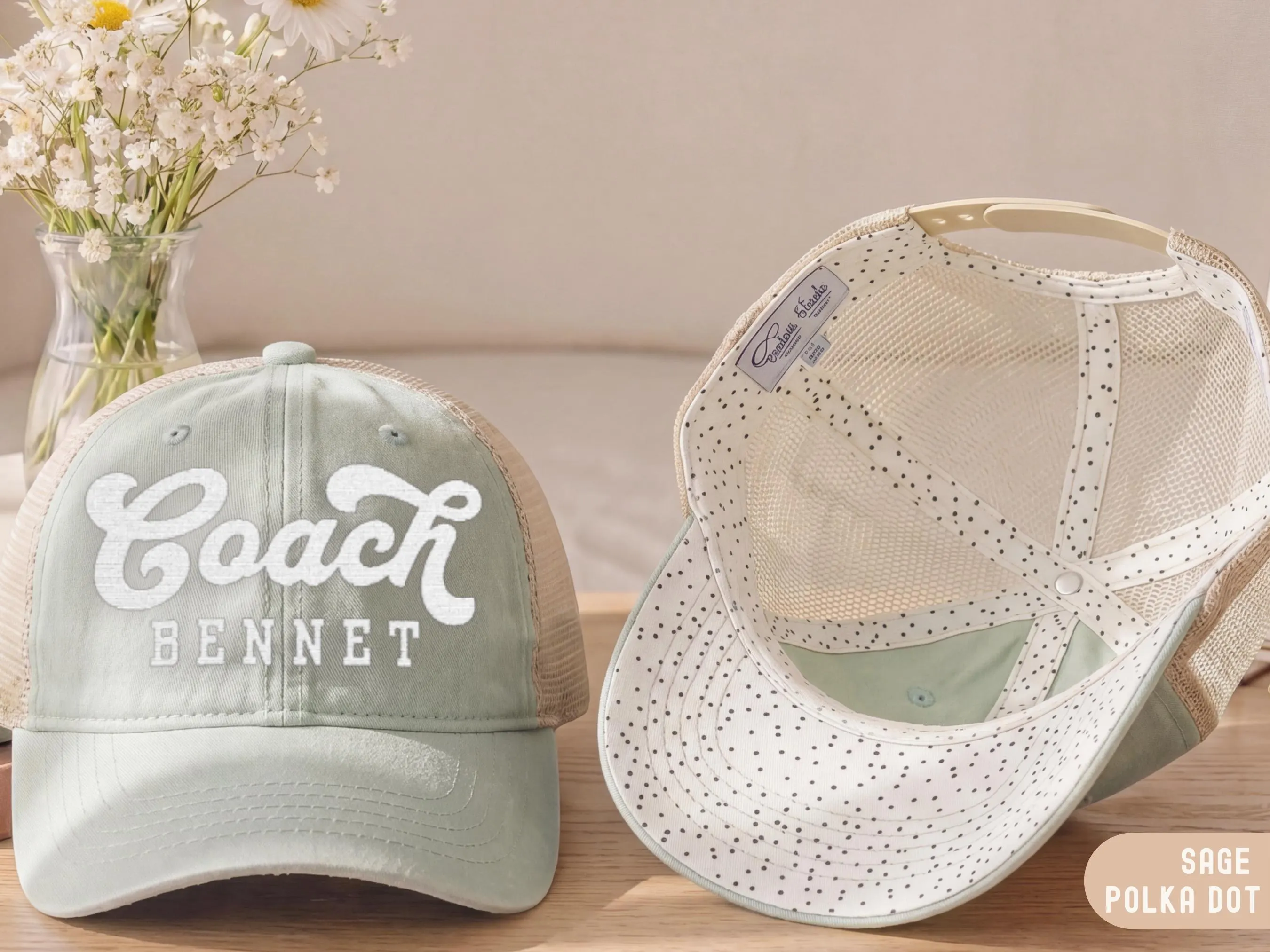 Personalized Coach Embroidered Hat, Custom Name Trucker Hat, Baseball Coach Gift, Sports Mom Hat, Team Coach Cap, Football Coach - image 2