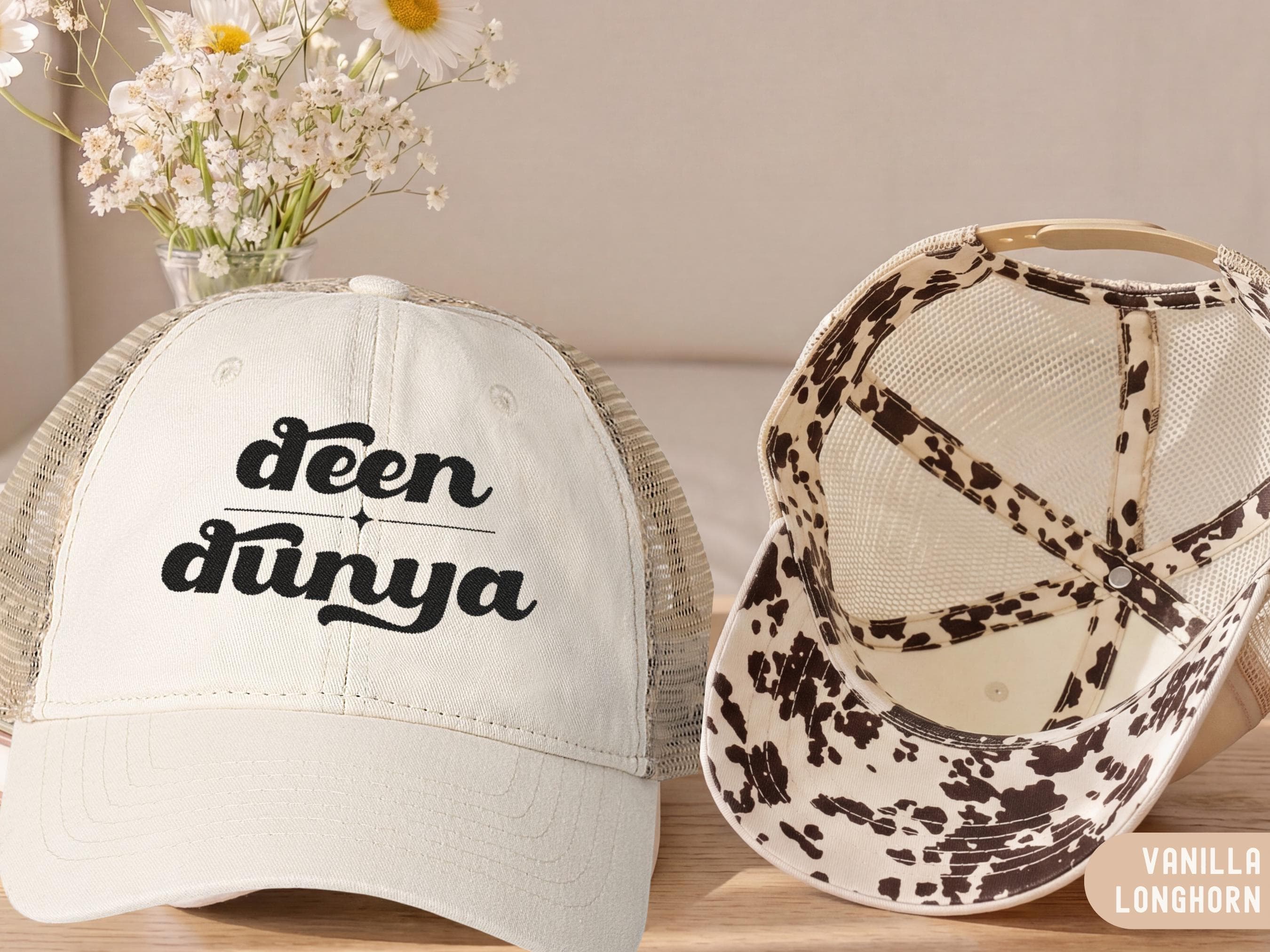 Deen Over Dunya Embroidered Trucker Hat, Islamic Aesthetic Cap, Muslim Gift for Women, Modest Streetwear Hat, Faith Inspired Hat - image 3