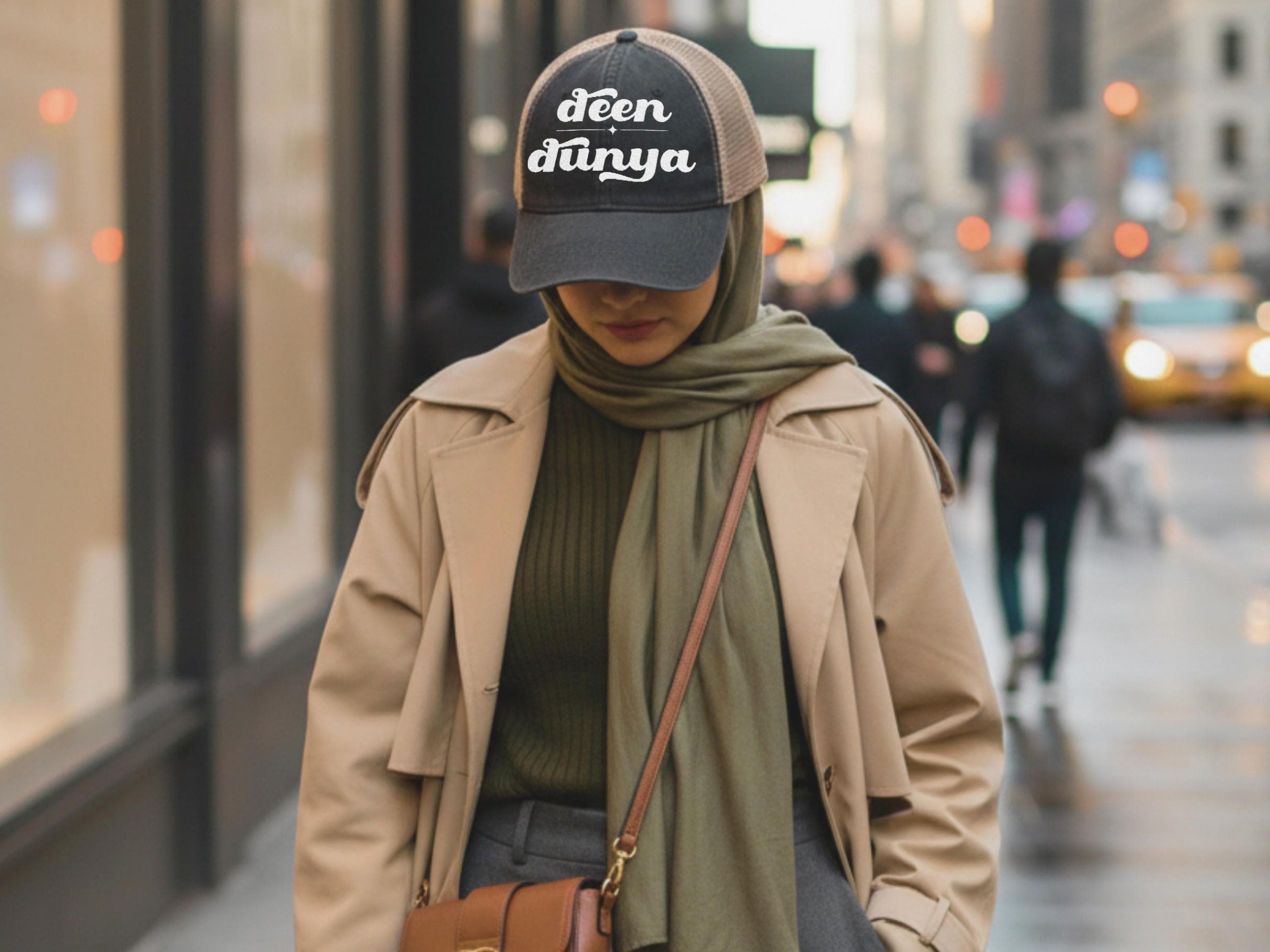 Deen Over Dunya Embroidered Trucker Hat, Islamic Aesthetic Cap, Muslim Gift for Women, Modest Streetwear Hat, Faith Inspired Hat - image 5