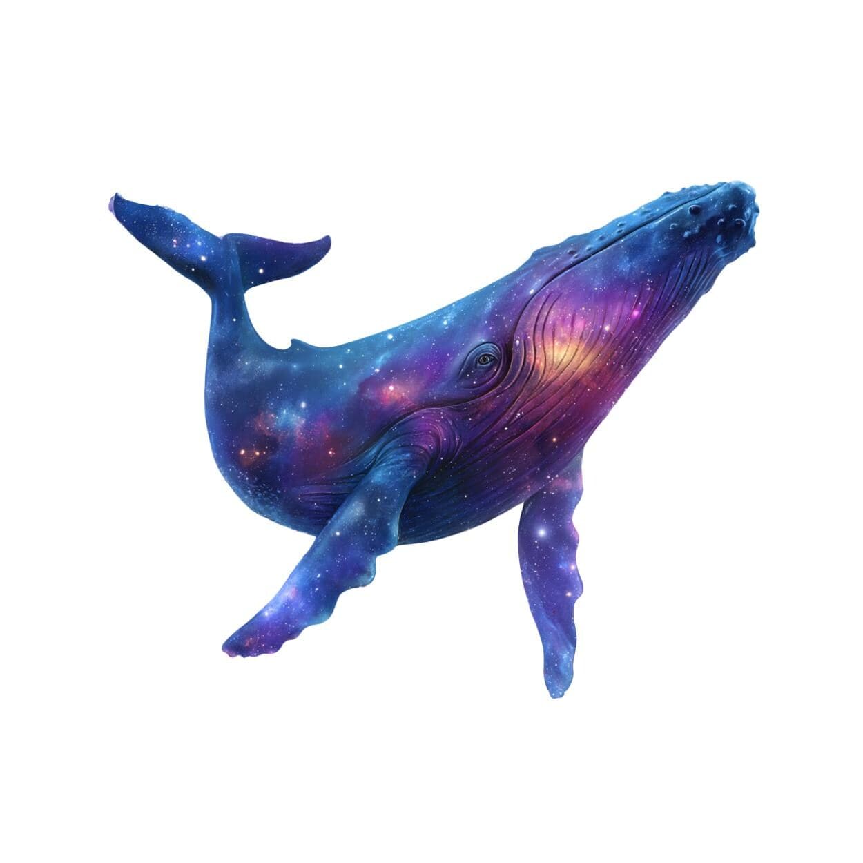 Whale In Sea Clipart, Whale art design cosmic,Nautica clipart, Whale clipart Whale Illustration, Nautical, Blue Whale,Nautical watercolor - image 2