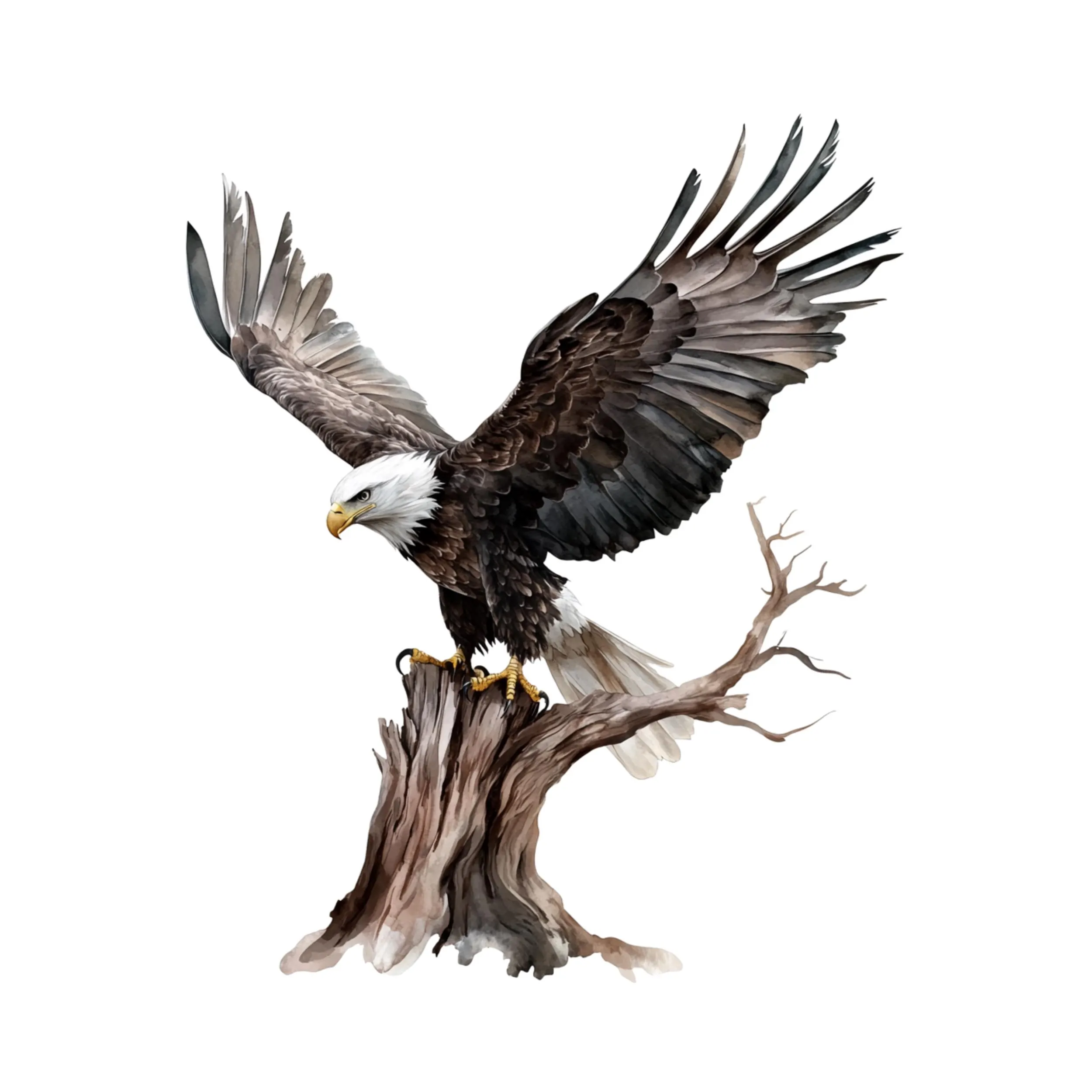 Eagle Clipart, Bald Eagle, Printable Watercolor clipart, Eagle watercolor clipart, Bald eagle clipart, watercolor clipart,bald eagle clipart - image 3