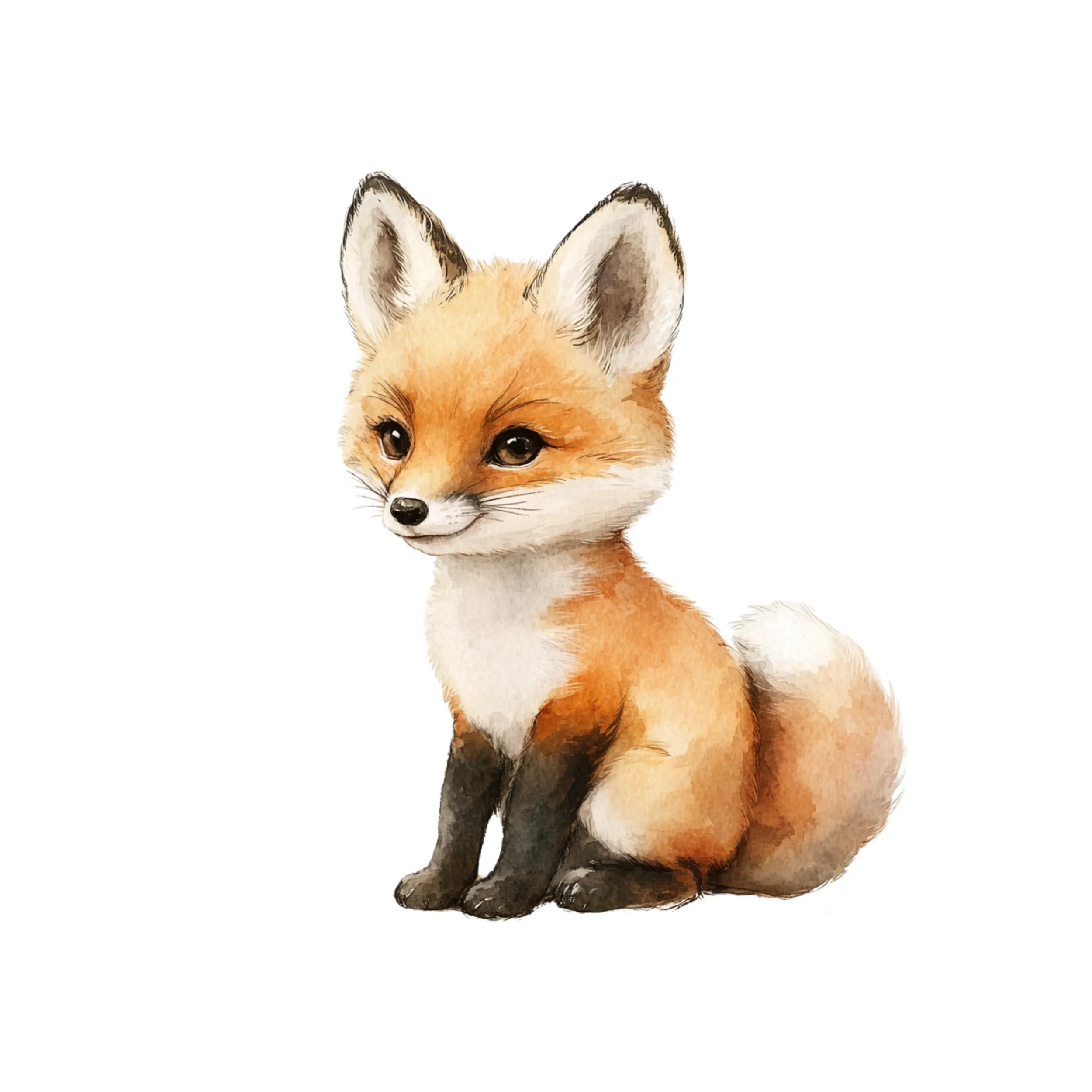 Baby Fox Baby Clipart, Fox Clipart, Little Fox Watercolor clipart, Watercolor Baby Fox clipart, Adorable Fox png, Wild animal, Fox images - image 5