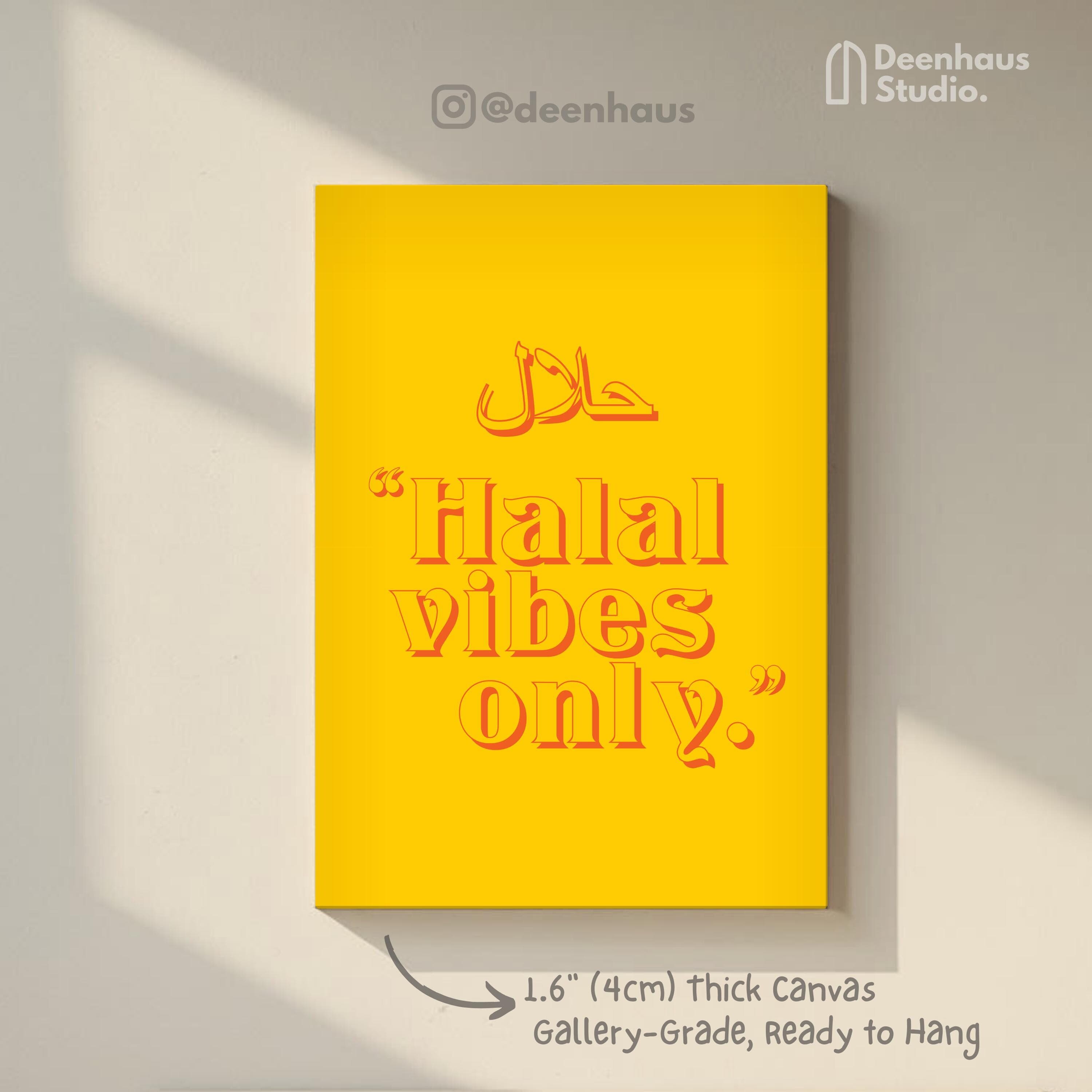 Muslim Pop Art: Islamic Decor, Halal Vibes, Arabic Calligraphy, Yellow Pink, Retro Vintage - image 2