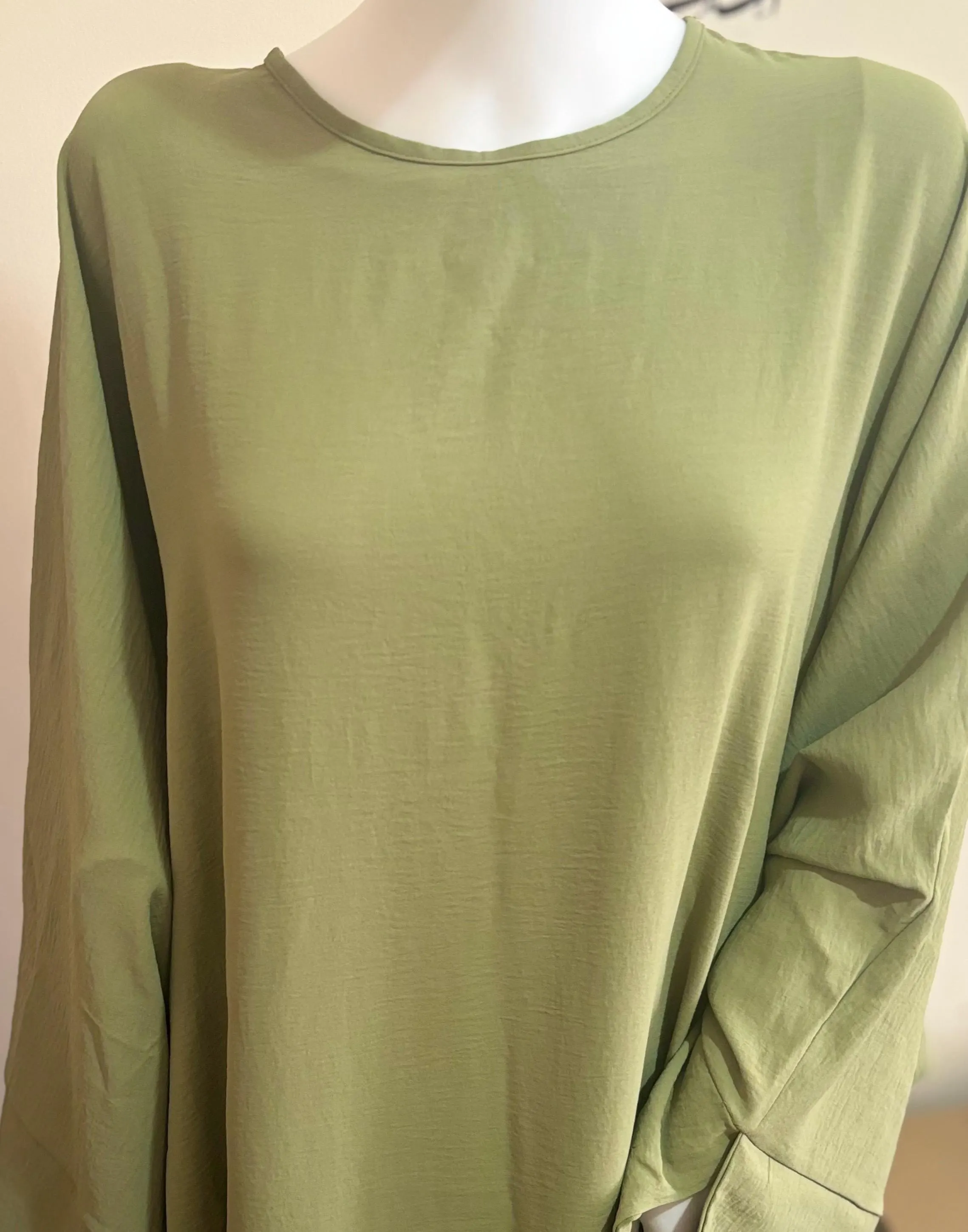 Green Maxi Abaya Dress, Loose Fit Islamic Clothing - image 3