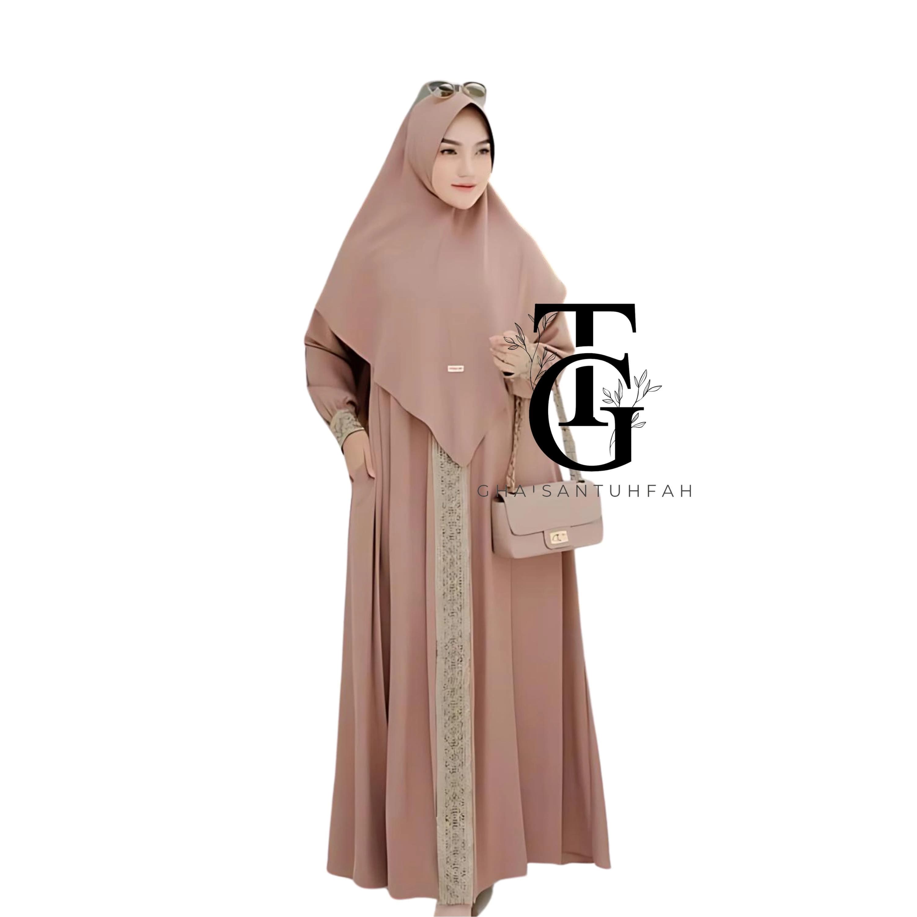 Gamis Syari Adult Women's Khimar Suit, Dress Muslim, Modest Maxi Dress, Islamic Clothing,Traditional Robe, Ramadan Outfit, slamic Gift GT17 - image 5
