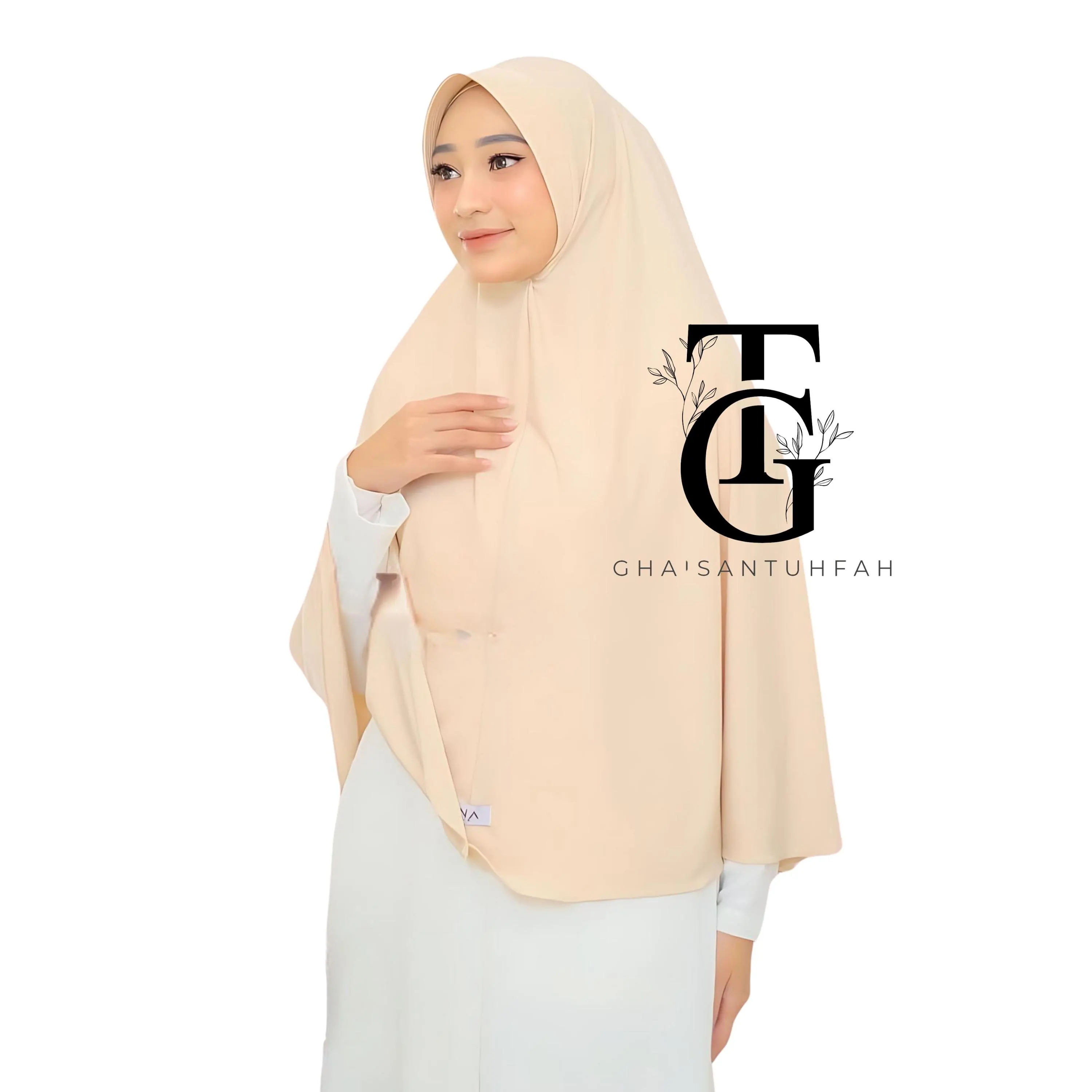Hijab Bergo Instant Syari Pet Jersey, Solid Color Headscarf, Modest Islamic Scarf, Elegant Hijab Head Cover, Religious Headwear GT26 - image 3