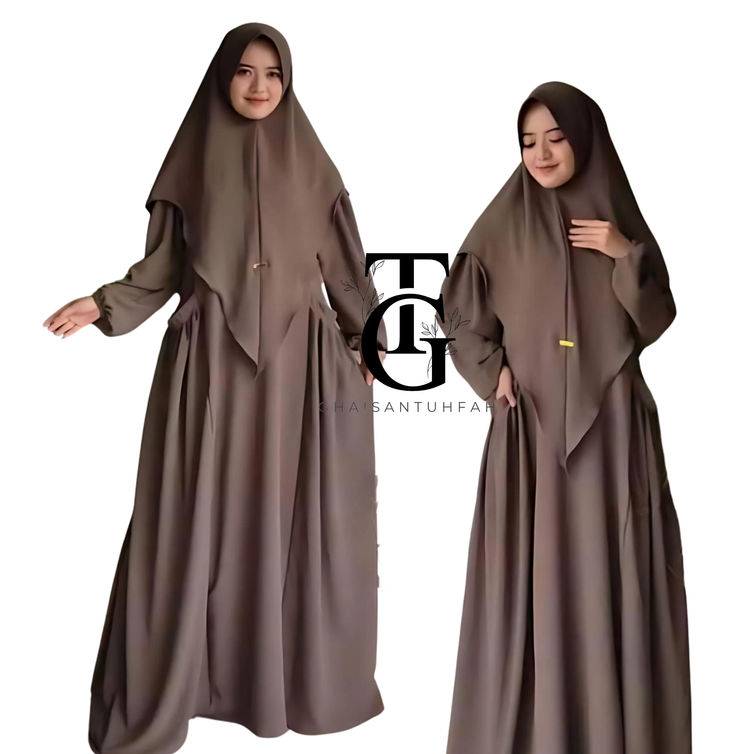 Abaya Crinkle Aiflow Hijab Suit Gamis , Dress Muslim, Modest Maxi Dress, Islamic Clothing,Traditional Robe, Ramadan Outfit, slamic Gift GT20 - image 3