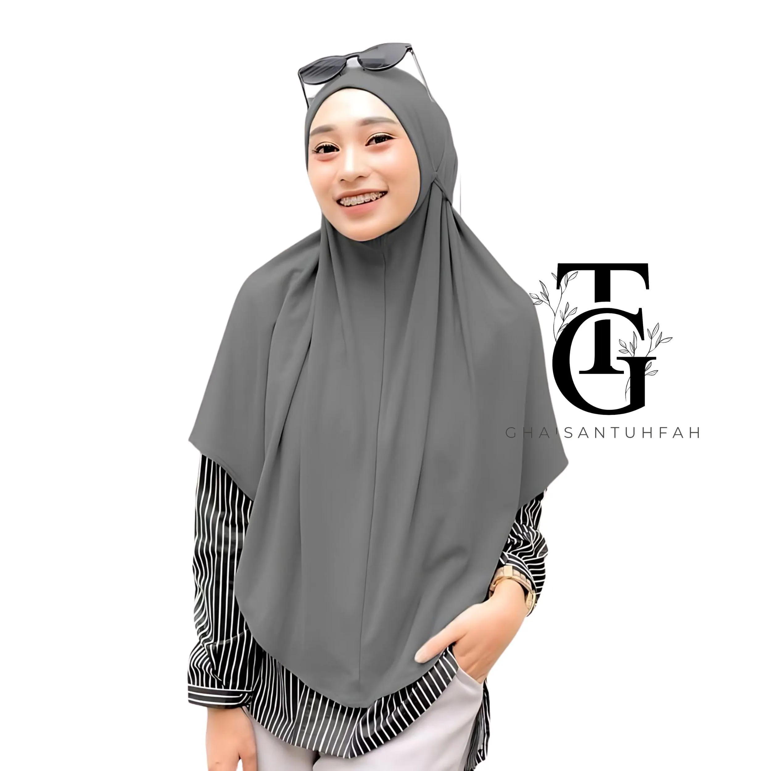 Syari Instant Khimar, Simple Jersey Hijab, Solid Color Headscarf,Modest Islamic Scarf, Elegant Hijab Head Cover, Religious Headwear GT10 - image 4