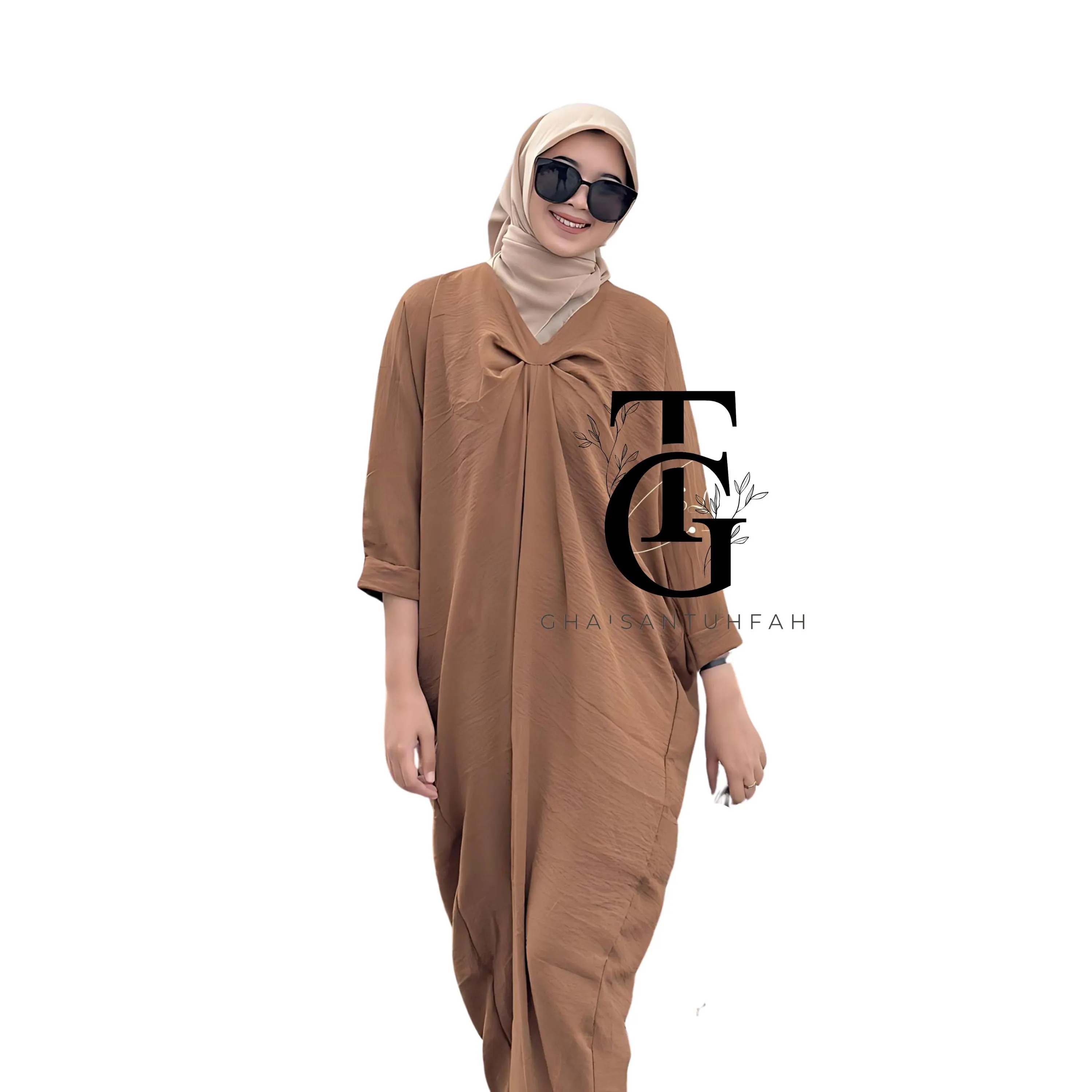 Abaya Kaftan dress crinkle airflow, Dress Muslim, Modest Maxi Dress, Islamic Clothing, Traditional Robe, Ramadan Outfit, Islamic Gift GT06