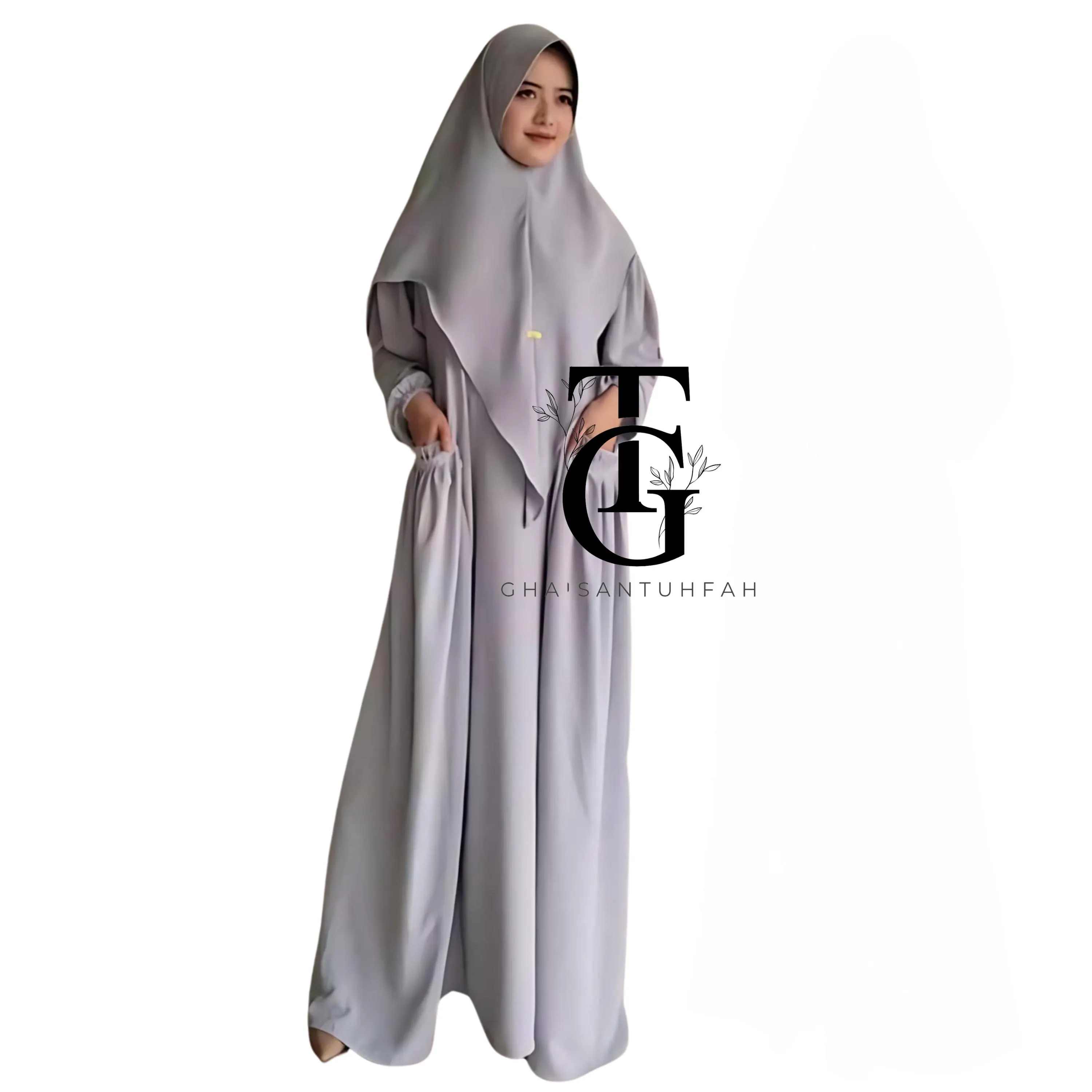 Abaya Crinkle Aiflow Hijab Suit Gamis , Dress Muslim, Modest Maxi Dress, Islamic Clothing,Traditional Robe, Ramadan Outfit, slamic Gift GT20