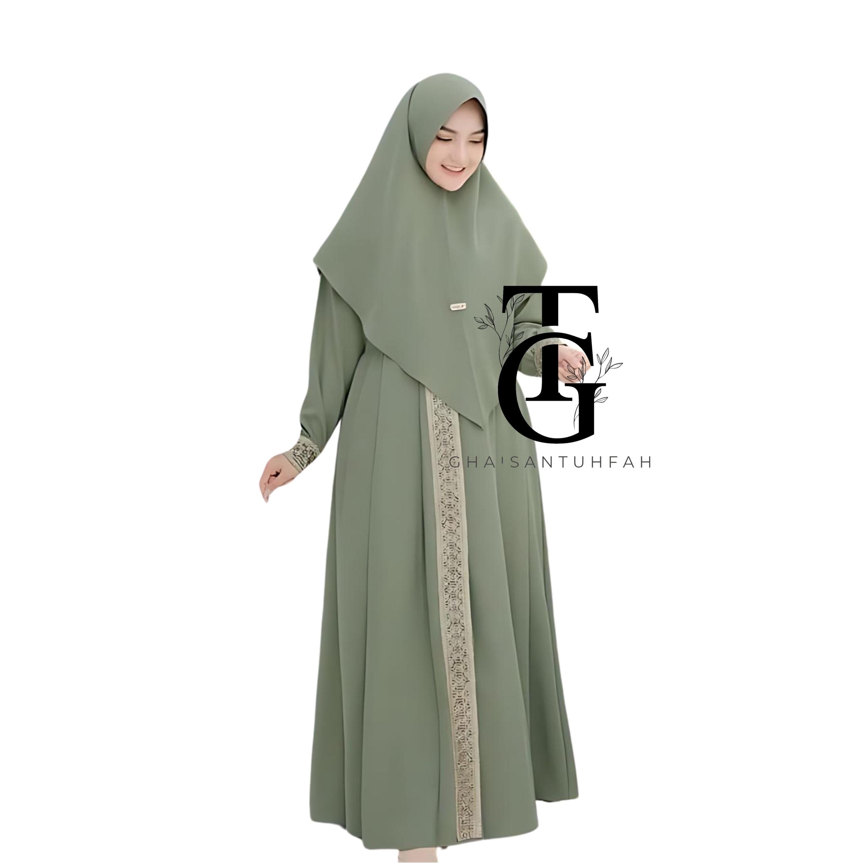 Gamis Syari Adult Women's Khimar Suit, Dress Muslim, Modest Maxi Dress, Islamic Clothing,Traditional Robe, Ramadan Outfit, slamic Gift GT17 - image 4