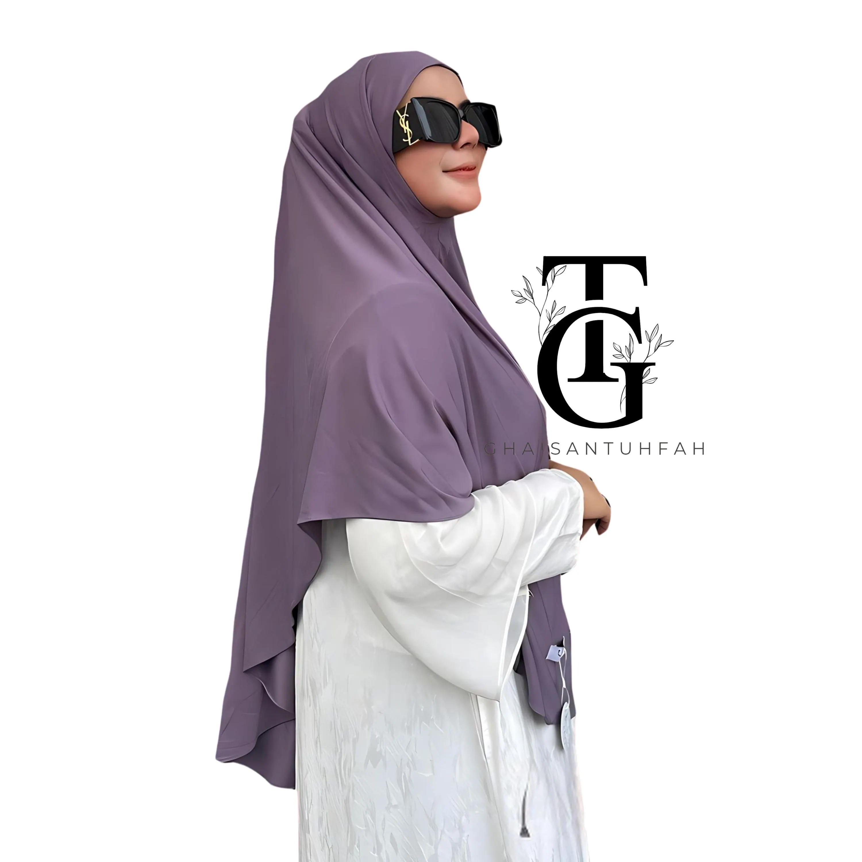 Syar'i long hijab, instant Jersey hijab, Solid Color Headscarf, Modest Islamic Scarf, Elegant Hijab Head Cover, Religious Headwear GT24 - image 5