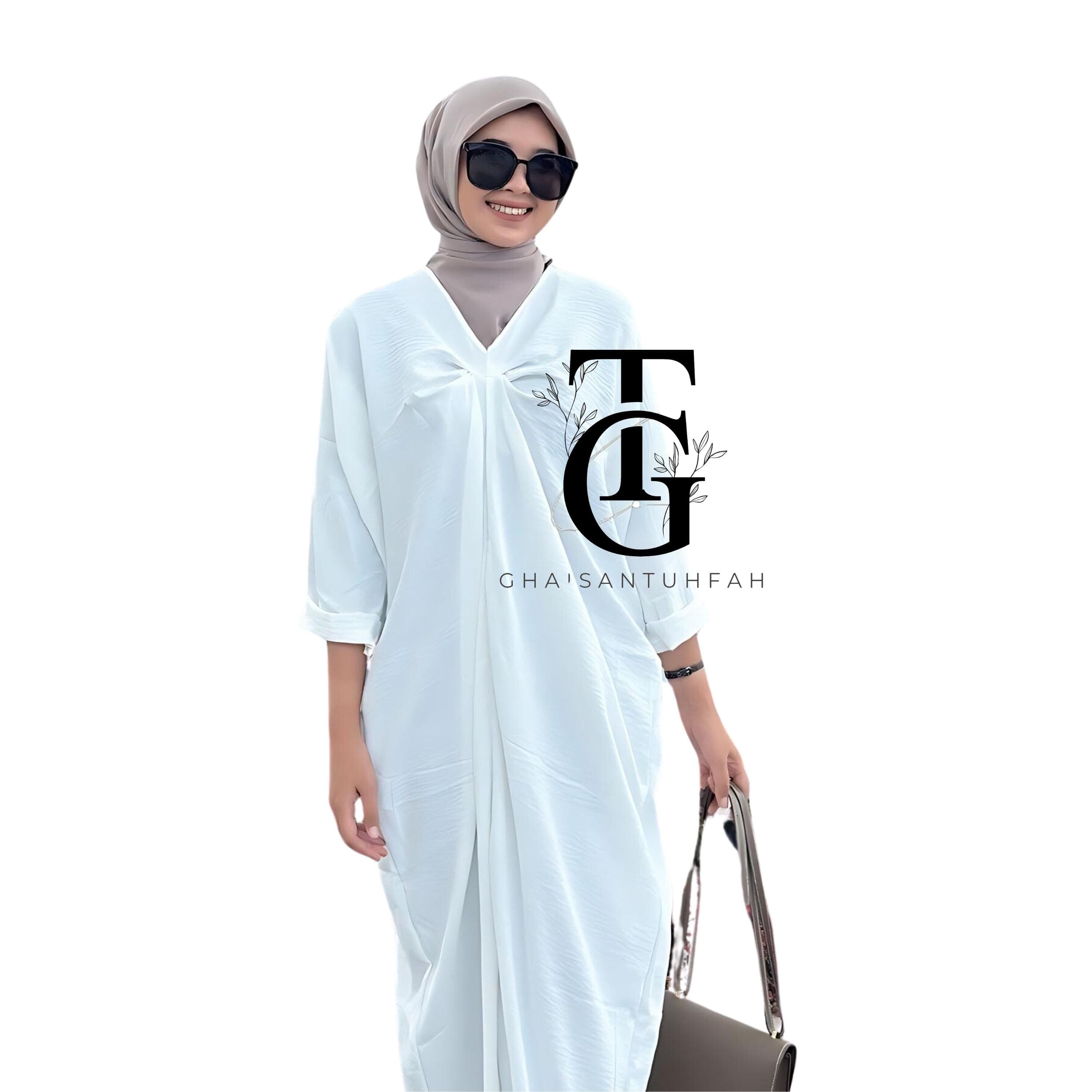 Abaya Kaftan dress crinkle airflow, Dress Muslim, Modest Maxi Dress, Islamic Clothing, Traditional Robe, Ramadan Outfit, Islamic Gift GT06 - image 5