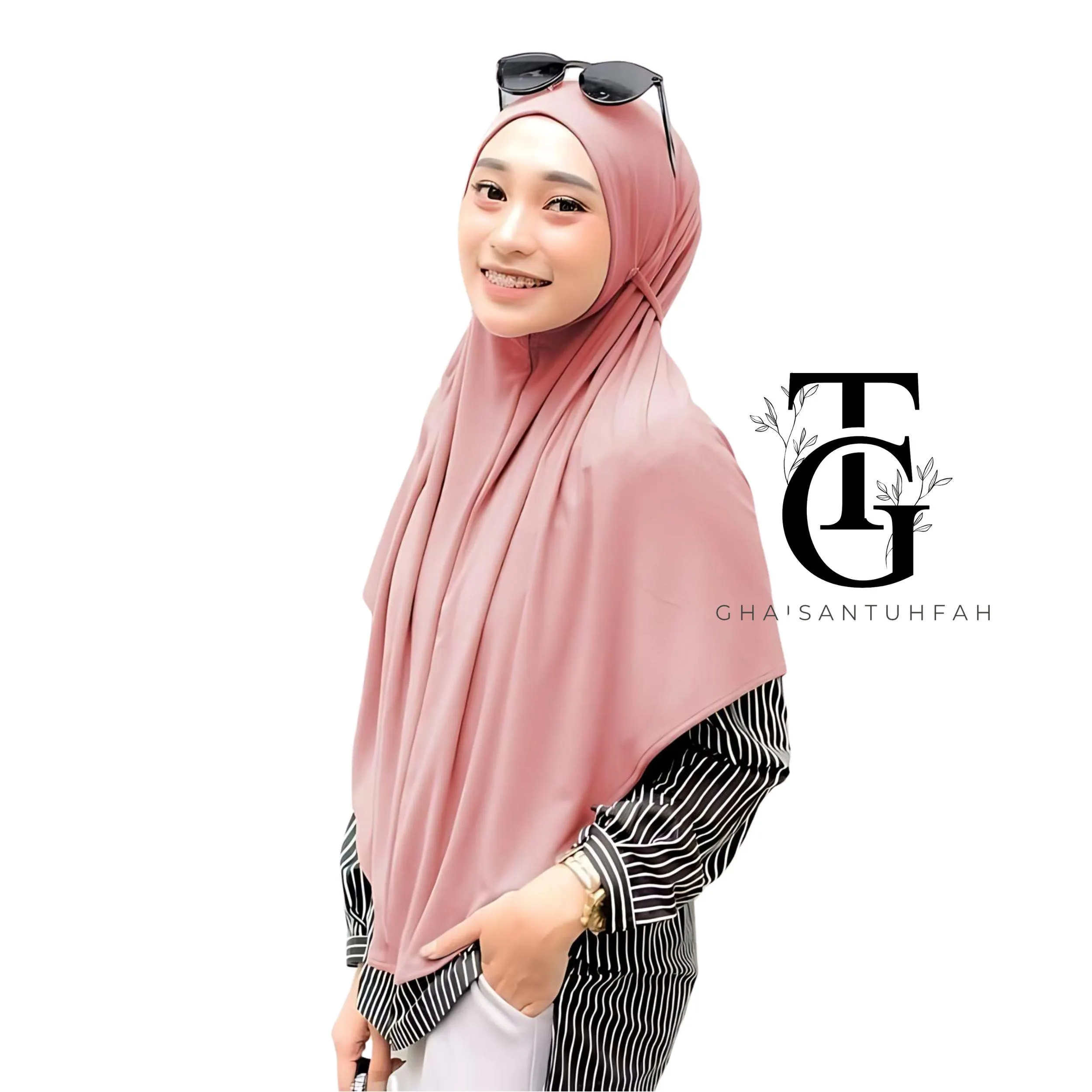 Syari Instant Khimar, Simple Jersey Hijab, Solid Color Headscarf,Modest Islamic Scarf, Elegant Hijab Head Cover, Religious Headwear GT10 - image 2