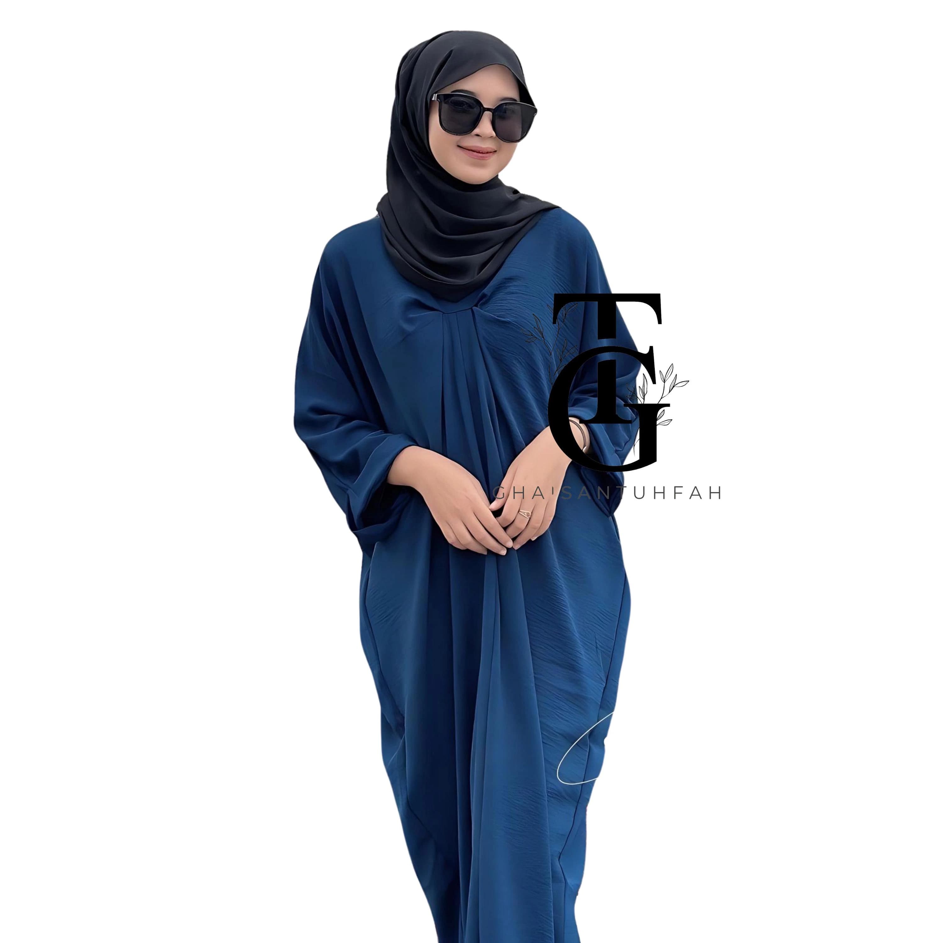 Abaya Kaftan dress crinkle airflow, Dress Muslim, Modest Maxi Dress, Islamic Clothing, Traditional Robe, Ramadan Outfit, Islamic Gift GT06 - image 3