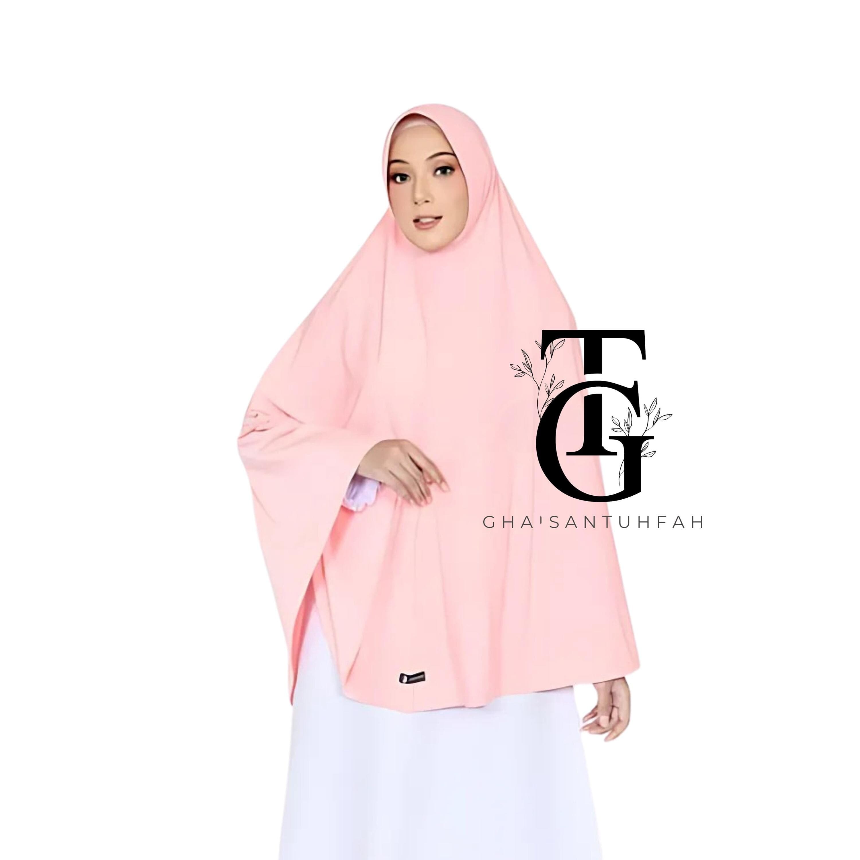 Khimar Bergo Syari Instant Jersy, Hajj Umrah Veil Covers Wrists, Modest Islamic Scarf, Elegant Hijab Head Cover, Religious Headwear GT72 - image 5