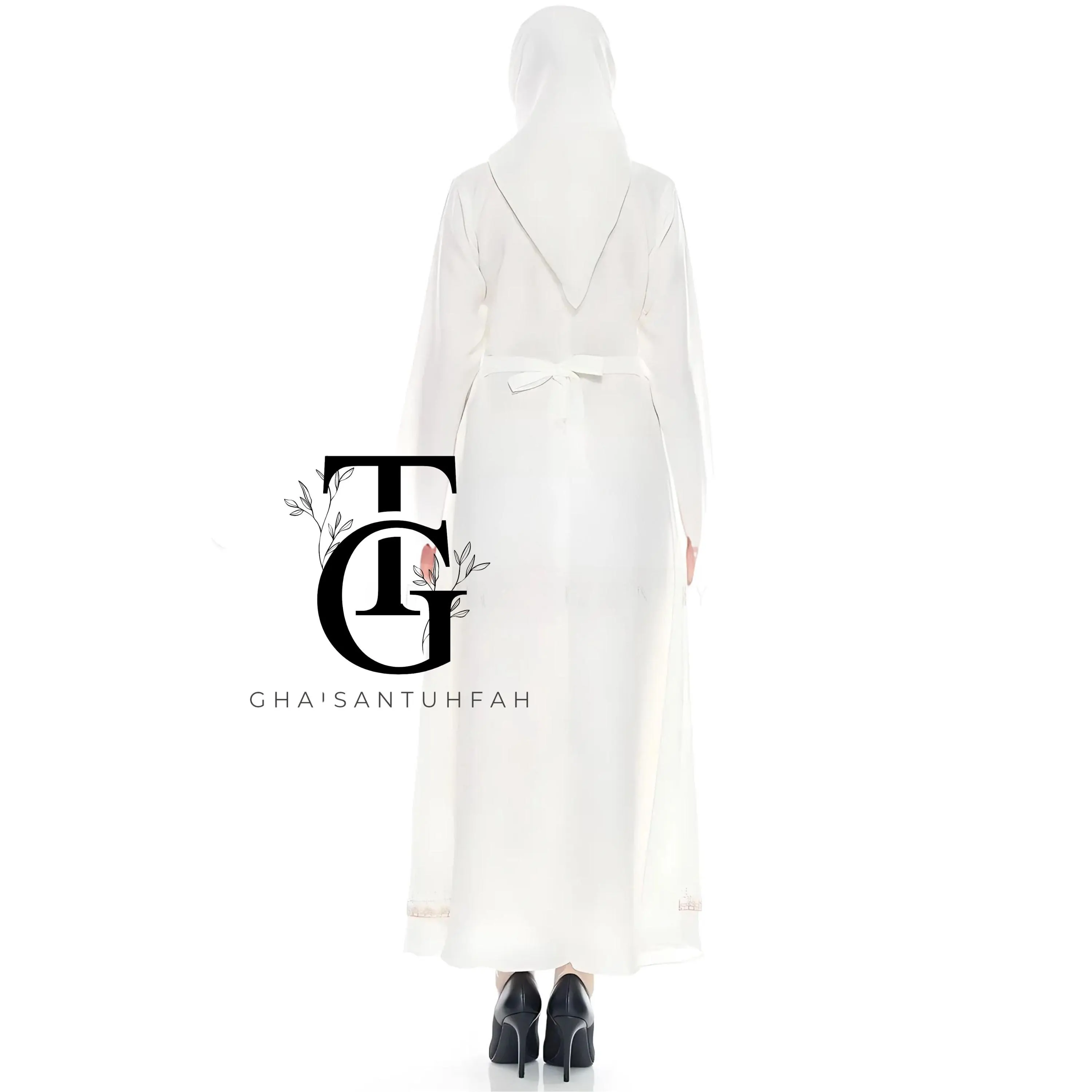 Luxury Turkey white abaya, Muslim dress, Modest Maxi Dress, Islamic Clothing, Traditional Robe, Ramadan Outfit, Islamic Gift GT51 - image 4