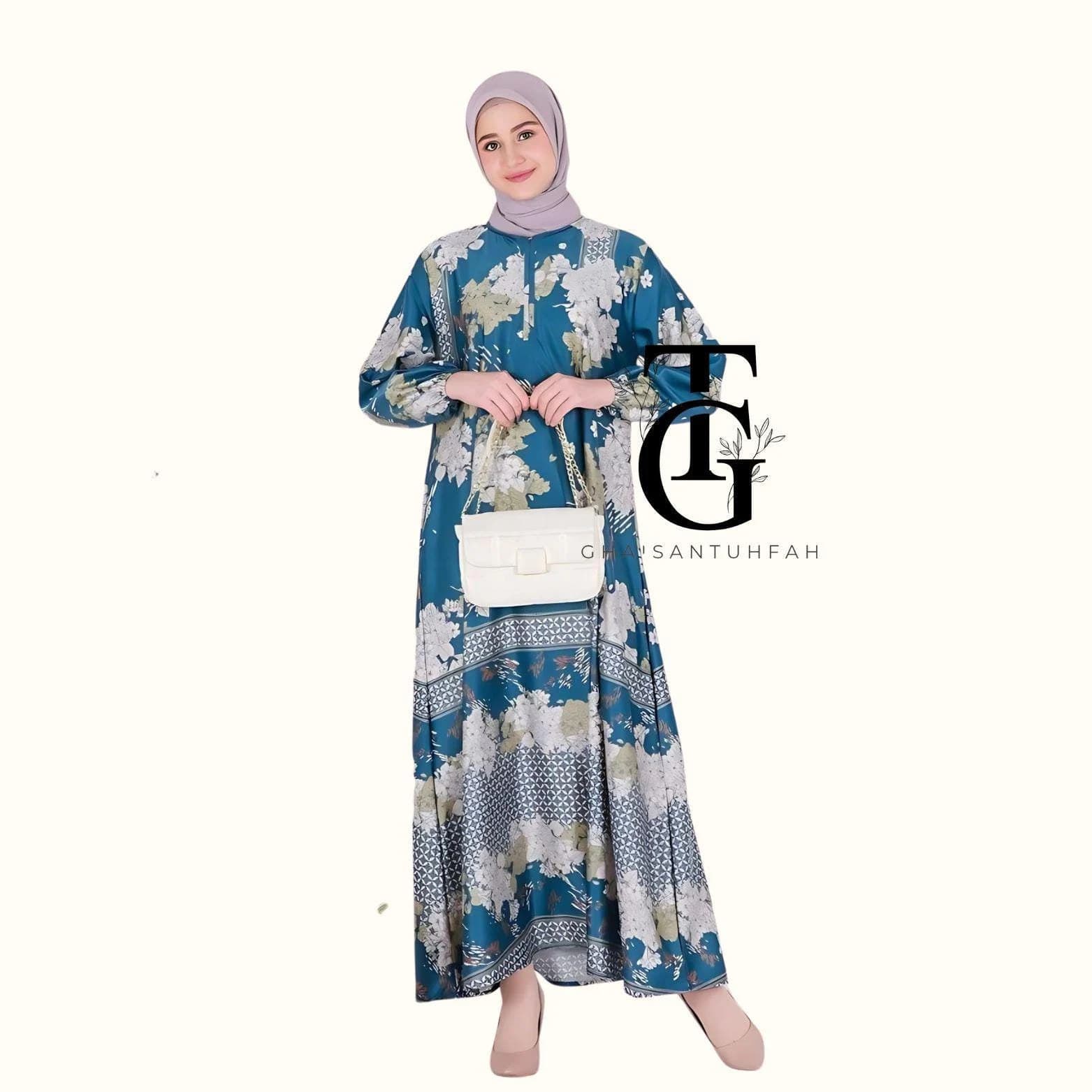 Premium Silk Abaya Jumbo Grietta motif, Dress Muslim, Modest Maxi Dress, Islamic Clothing,Traditional Robe, Ramadan Outfit, slamic Gift GT15