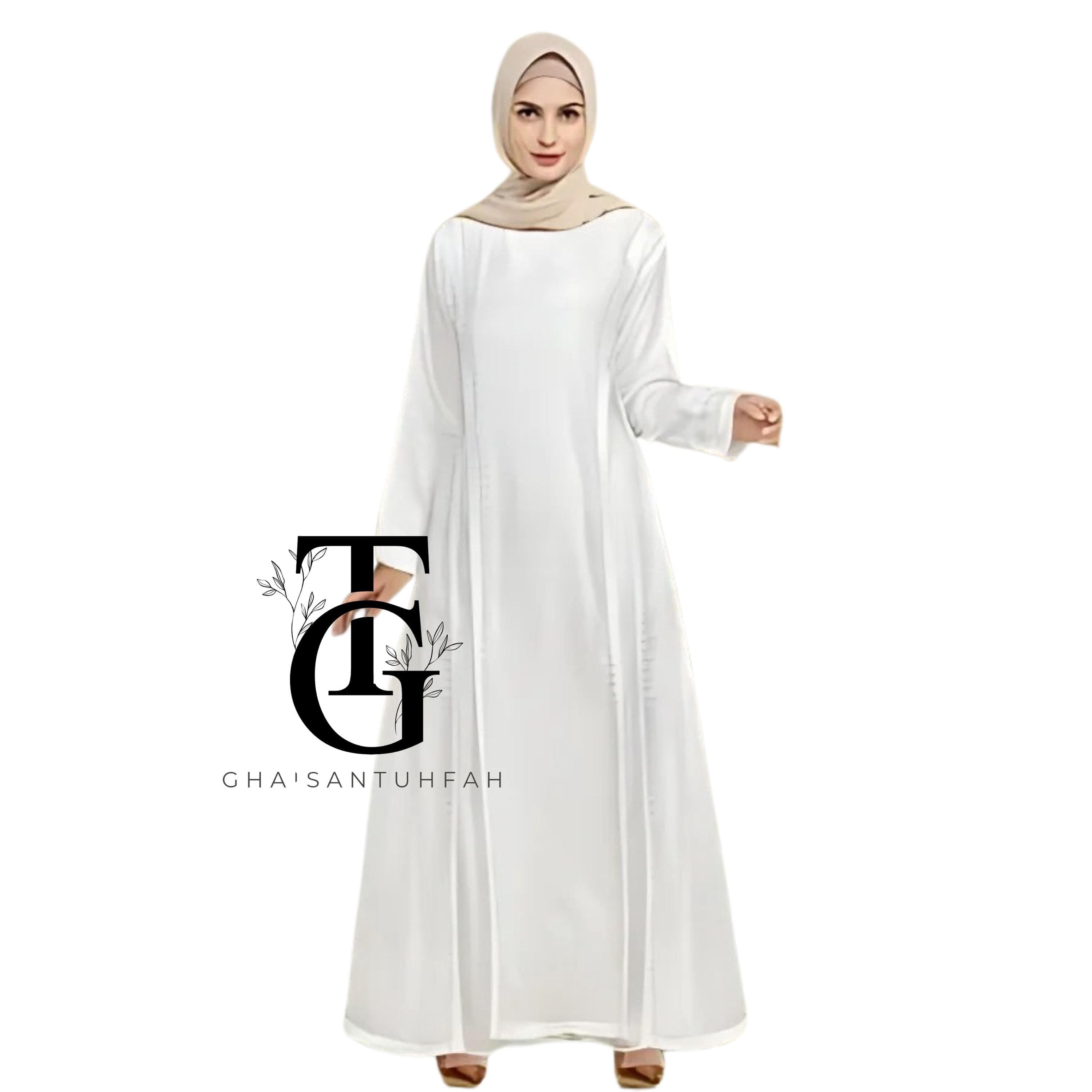 Luxury Turkey white abaya, Muslim dress, Modest Maxi Dress, Islamic Clothing, Traditional Robe, Ramadan Outfit, Islamic Gift GT51 - image 3