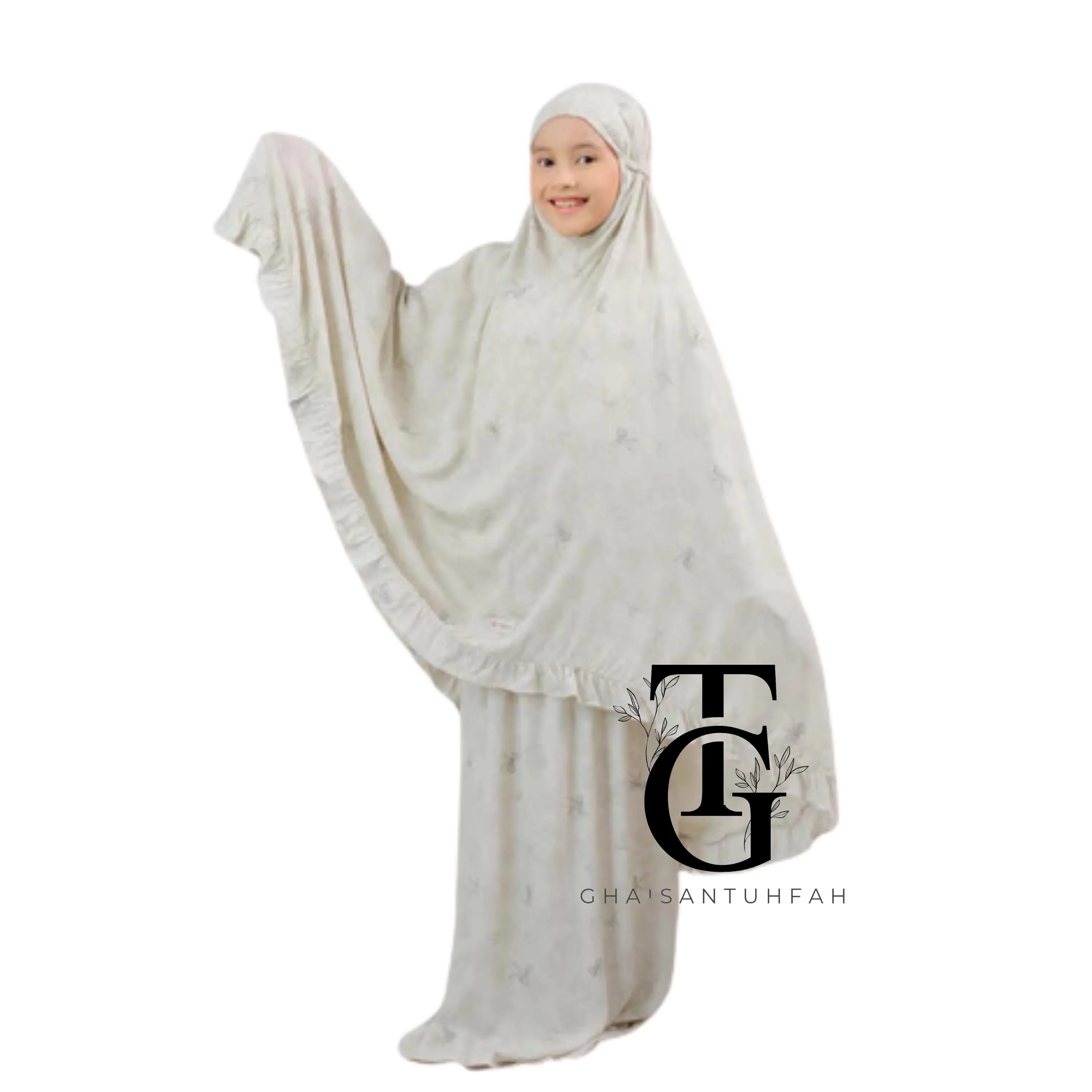 Children's Prayer Robe with Motif, Children's Prayer Robe 4-14 Years, Islamic Prayer Set for Women, Modest Prayer Clothing GT87 - image 5
