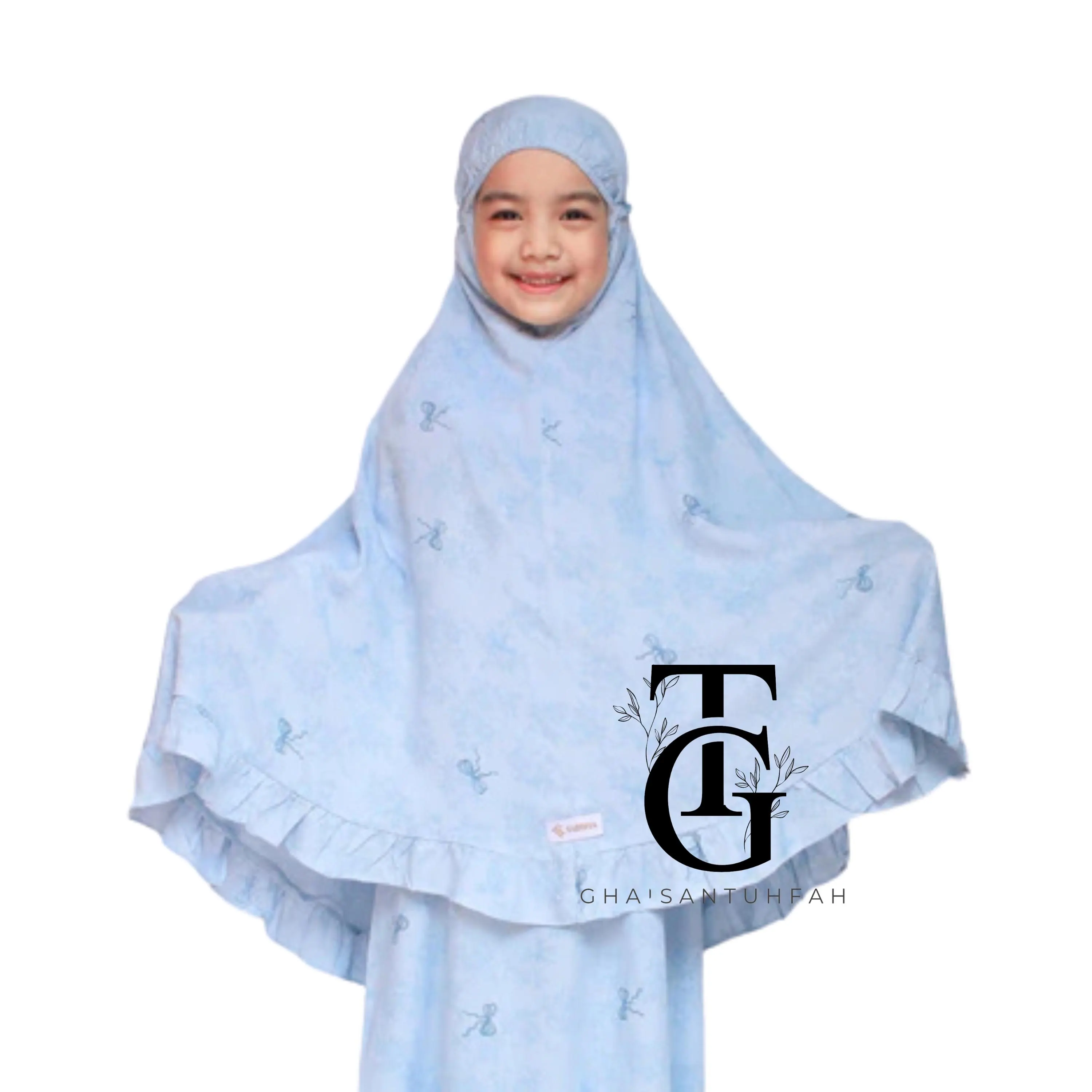 Children's Prayer Robe with Motif, Children's Prayer Robe 4-14 Years, Islamic Prayer Set for Women, Modest Prayer Clothing GT87 - image 3