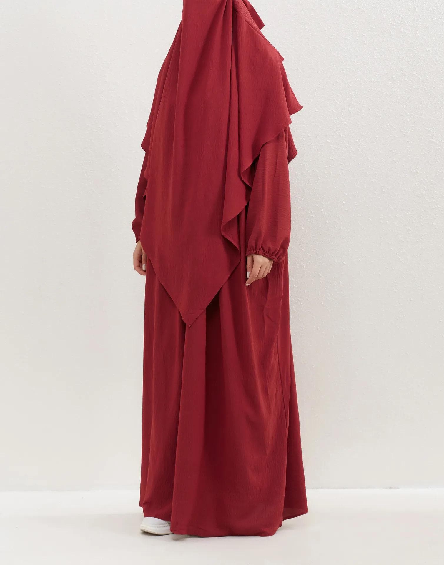 Fira Red Khimar/Abaya Set
