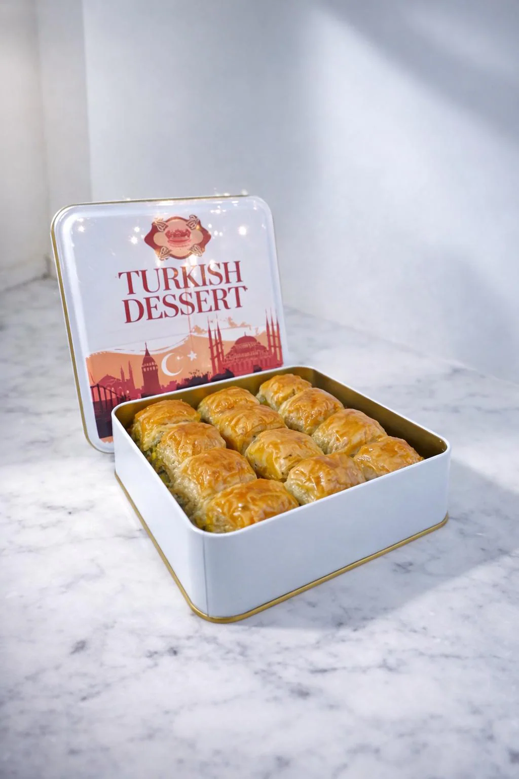 Baklava With Pistachio Baklava Handmade Homemade Baklava Baklava Gift Box Turkish Dessert Turkish Baklava Mini Food Dessert Gift Box  Food Theme Gifts  Gourmet Baklava