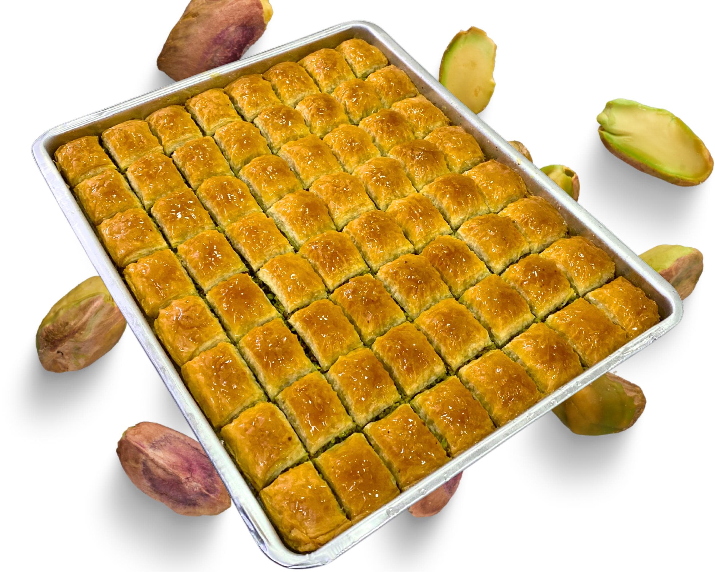 Turkish Baklava Tray 90 Pieces Wedding Dessert, Large Family Gift, Pistachio Baklava Istanbul - image 3