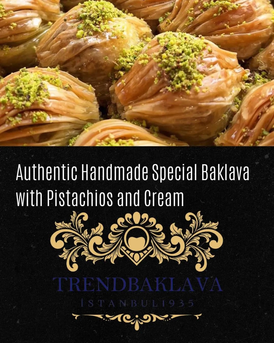 Luxury Turkish Baklava Gift Box, Pistachio Baklava, Gourmet Handmade Dessert - image 2