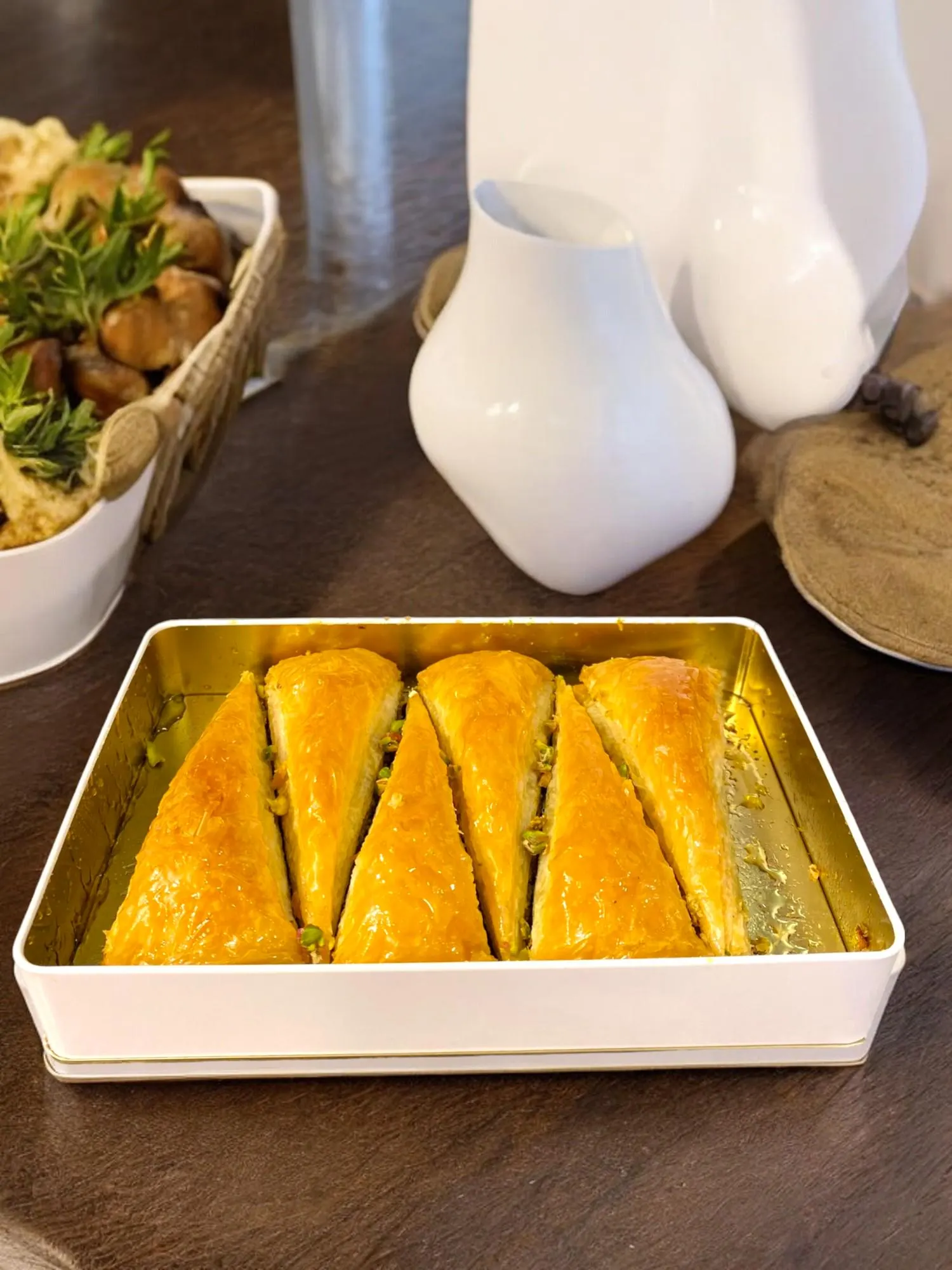 Turkish Special Baklava with Pistachios, Handmade Dessert Box, Food Themed Gifts