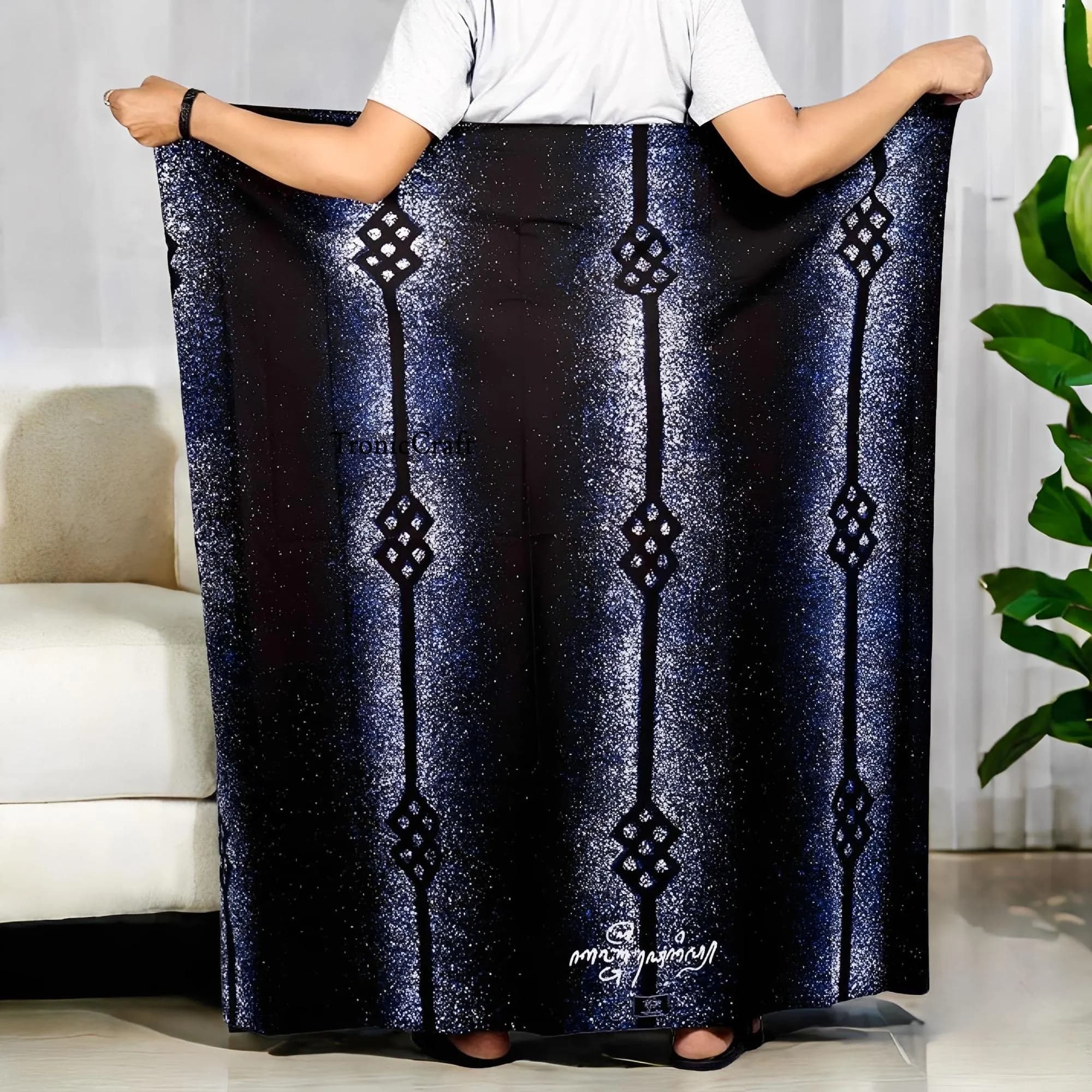 Exclusive Hand Stamped Batik Sarong Pitu Retro Motif Premium Cotton Traditional Indonesian Wrapper Cloth