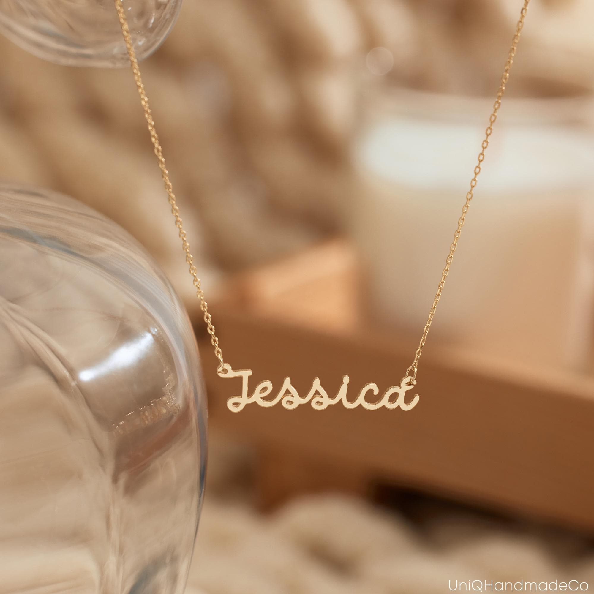 Dainty Name Necklace, Custom 18K Gold Plated Name Necklace, Cute Name Necklace, Kids Name Necklace, Birthday Gift for Her, Teacher Gift - image 5