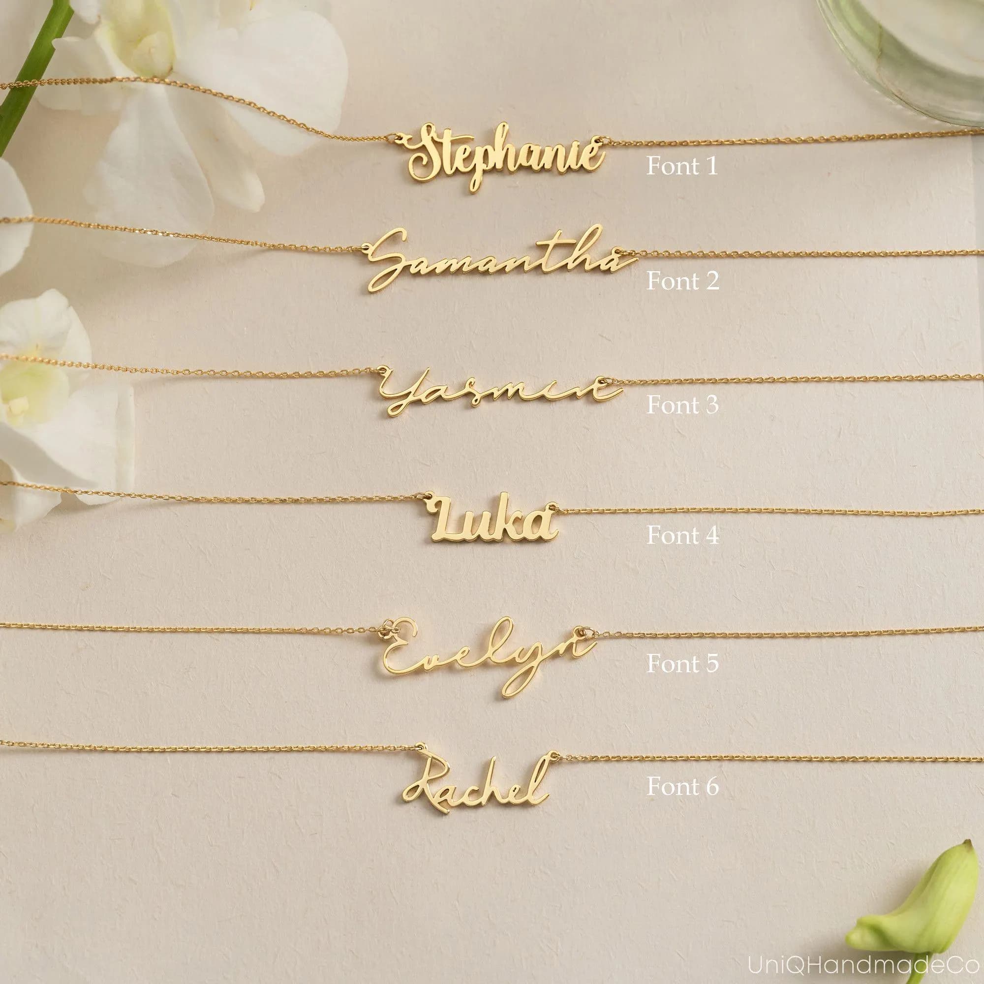 Personalised Name Necklace, Custom Minimalist Name Necklace, Gold Name Necklace, Womens Necklace, Birthday Gift for Her, Christmas Gift