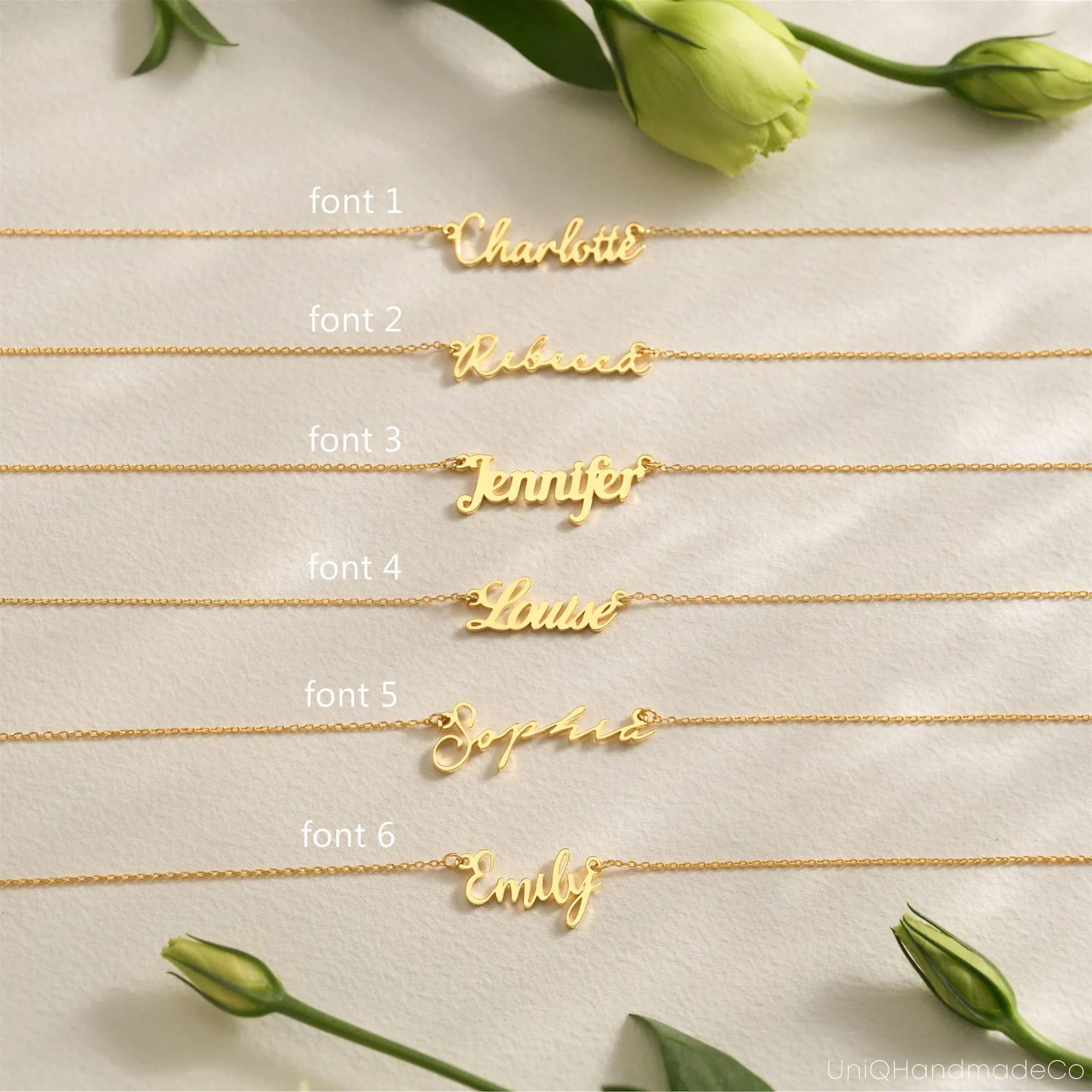 Personalised Name Necklace, Custom Minimalist Name Necklace, Gold Name Necklace, Womens Necklace, Birthday Gift for Her, Christmas Gift