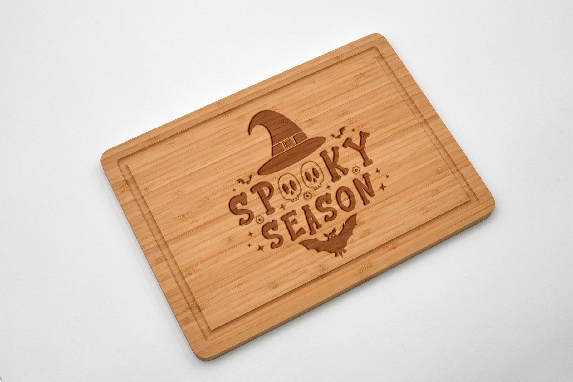 Halloween Cutting Board: Witch, Ghost & Pumpkin Bamboo Decor, Engraved Bamboo Cutting Board - image 5