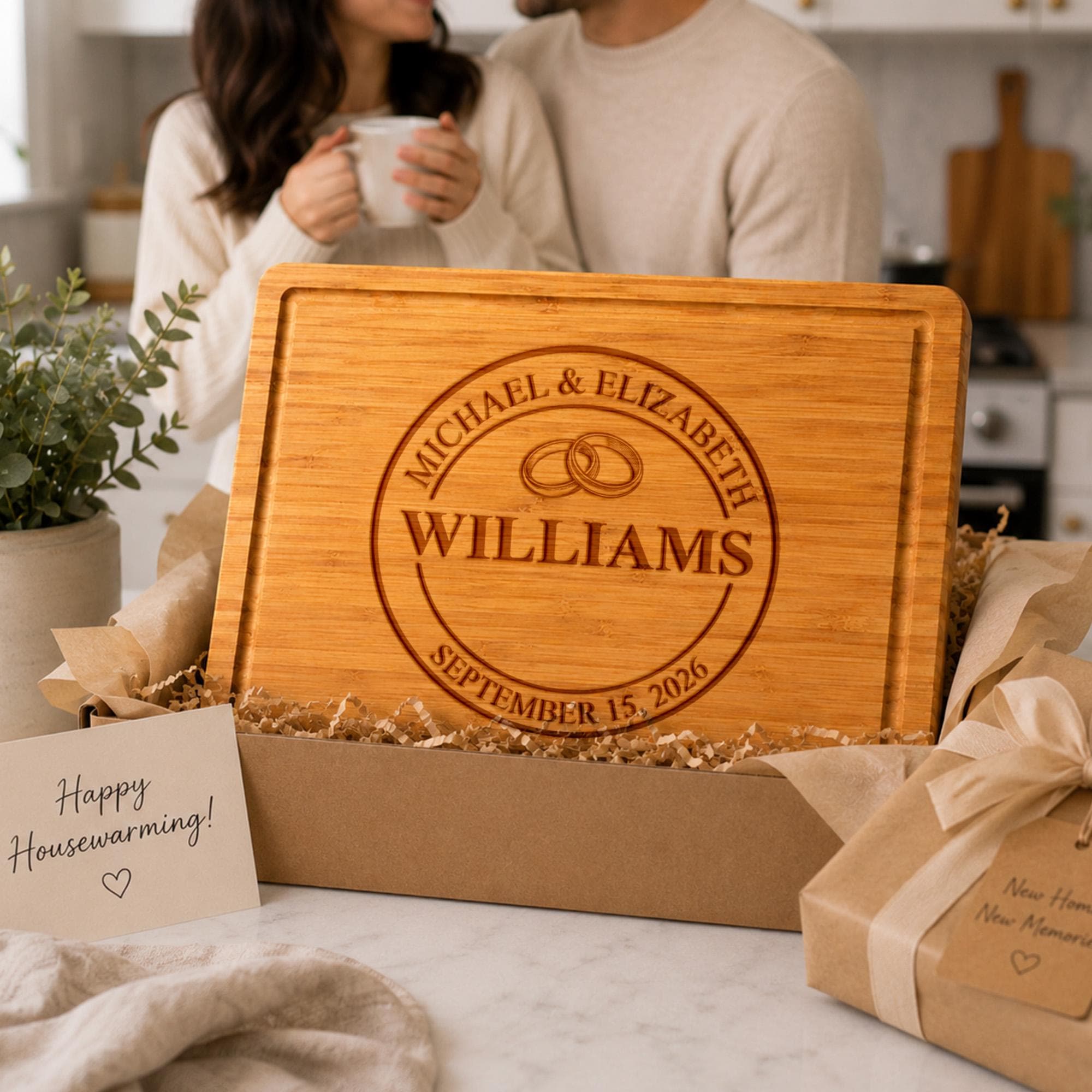 Personalized Wedding Cutting Board, Engraved Couple Gift, Anniversary/Engagement Gift, Custom Charcuterie Board, Gift for Mom Kitchen - image 4