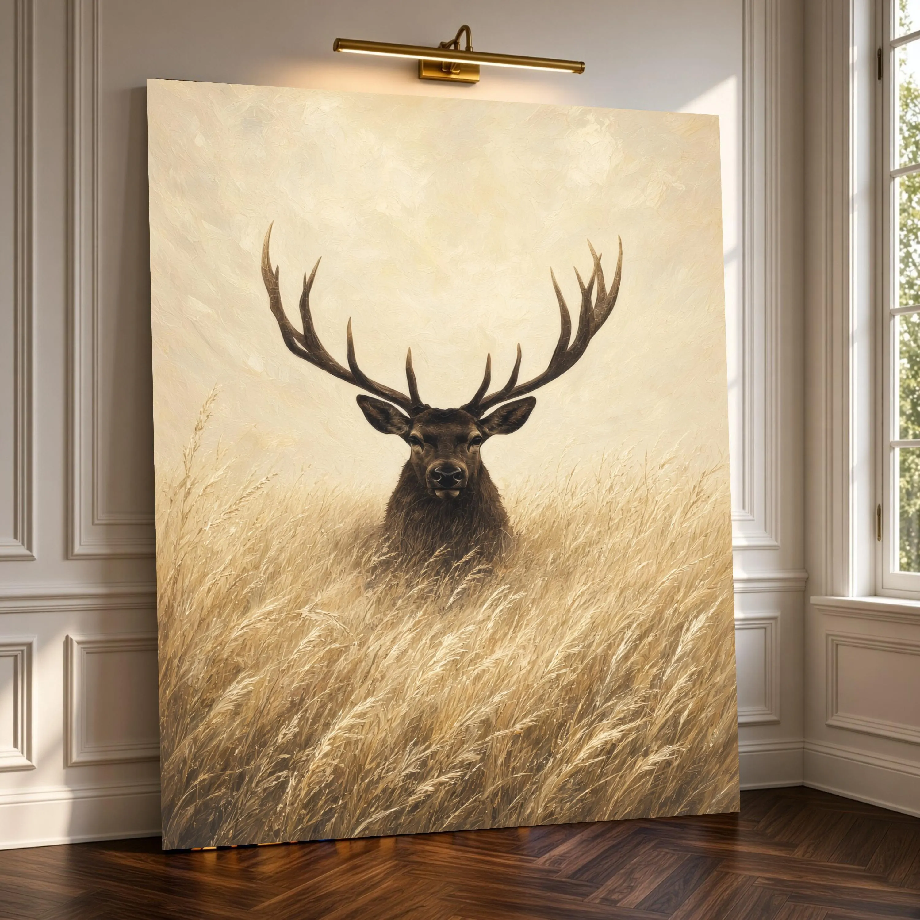 Majestic Deer Wall Art Print, Nature Canvas Print, Rustic Animal Decor for Living Room, Bedroom, Wildlife Home Decoration
