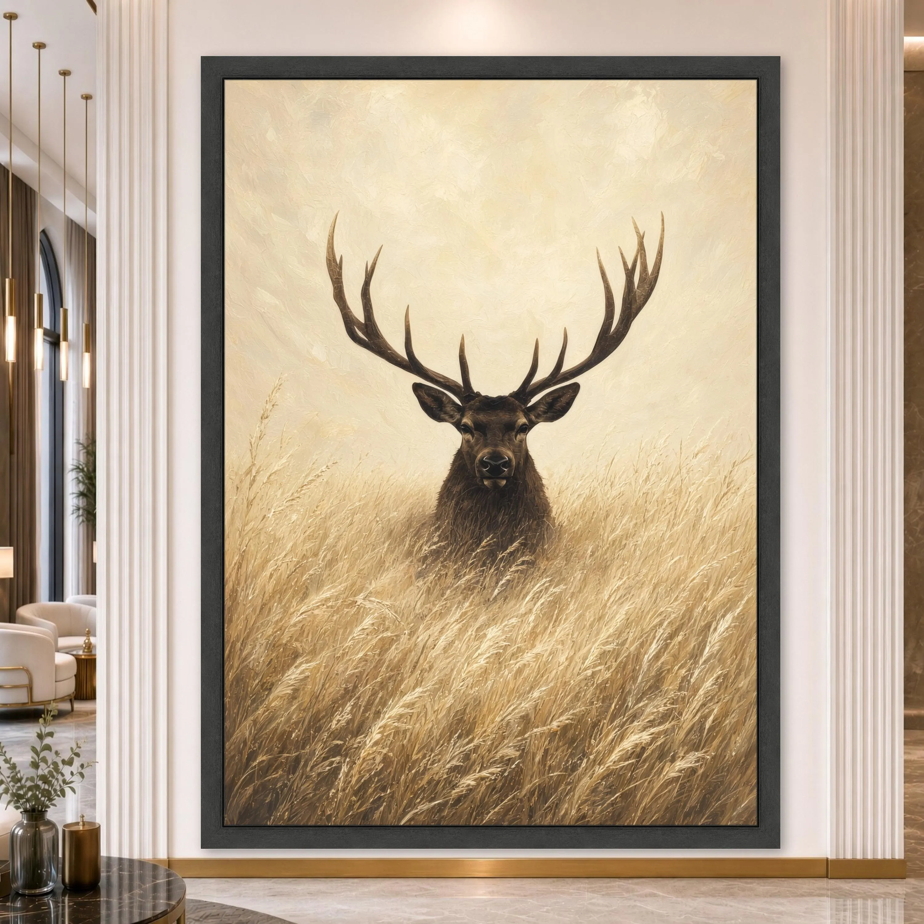 Majestic Deer Wall Art Print, Nature Canvas Print, Rustic Animal Decor for Living Room, Bedroom, Wildlife Home Decoration - image 3