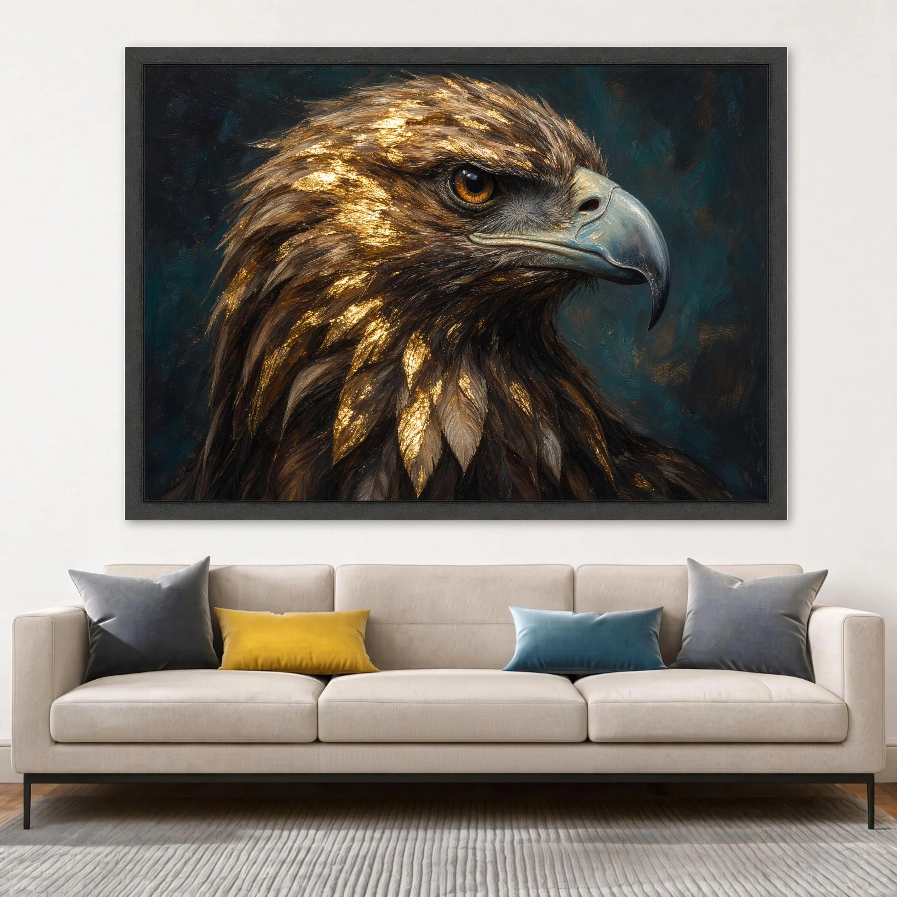 Majestic Eagle Canvas Print, Detailed Wildlife Wall Art for Nature Lovers, Perfect Decor for Living Room or Office Spaces - image 3