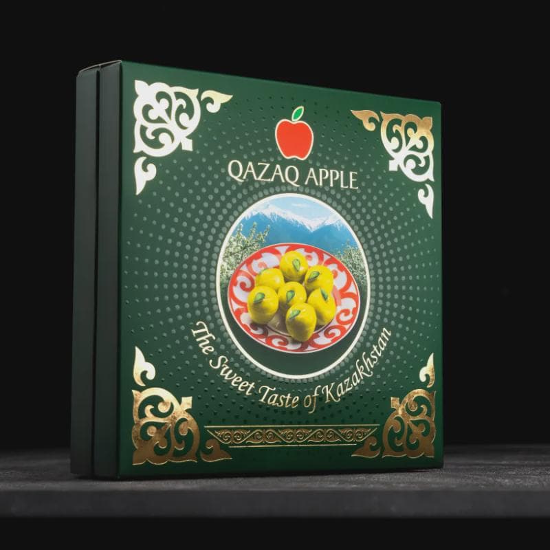 Qazaq Apple White Chocolate Gift Box with Apple Jam, Cinnamon & Caramel, Premium Kazakh Gourmet Chocolate Candy 108g - image 3