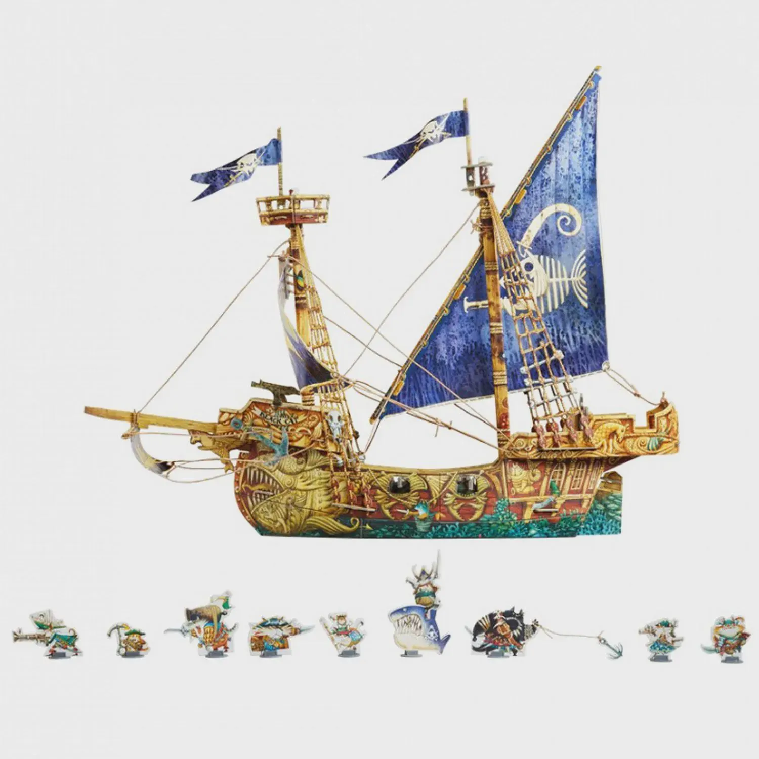 Pirate Ship 3D Paper Model Kit – Large Cardboard Sailing Ship Puzzle Display Decor 41 cm - image 4