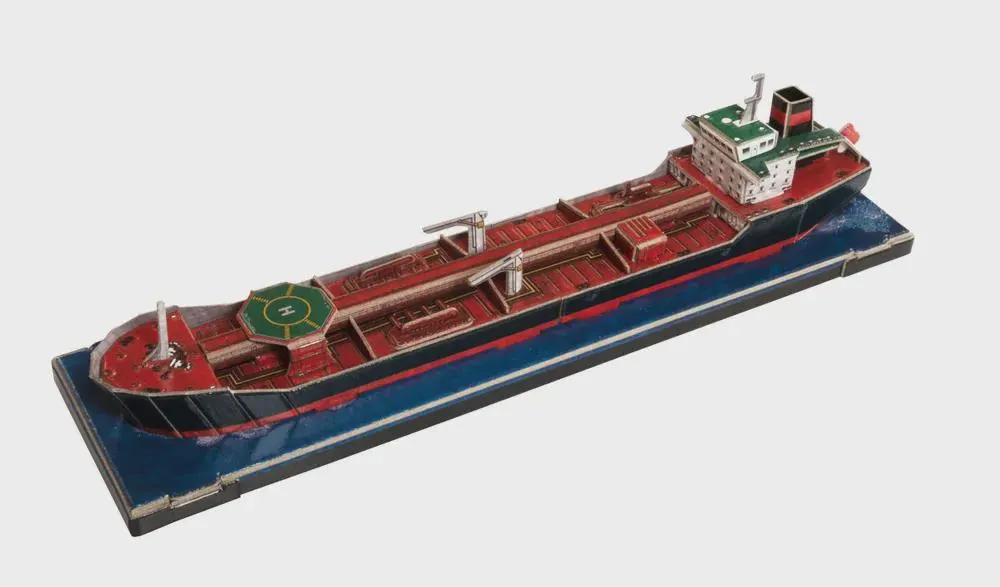 DIY 3D Oil Tanker Ship Model Kit – Cardboard Maritime Vessel, Paper Craft Boat Model for Display - image 3