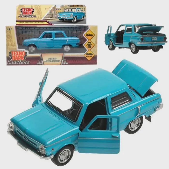 ZAZ-968A Zaporozhets 1:32 Diecast Car Model – Blue USSR 1966 – Collectible Soviet Vehicle - image 5