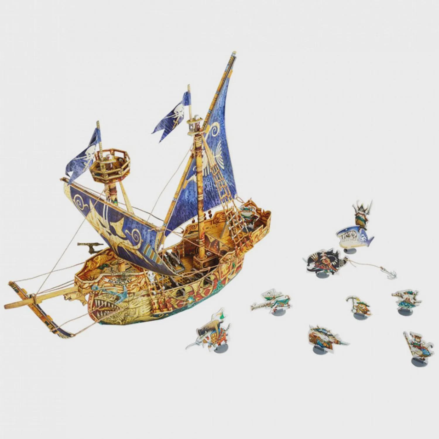 Pirate Ship 3D Paper Model Kit – Large Cardboard Sailing Ship Puzzle Display Decor 41 cm - image 3